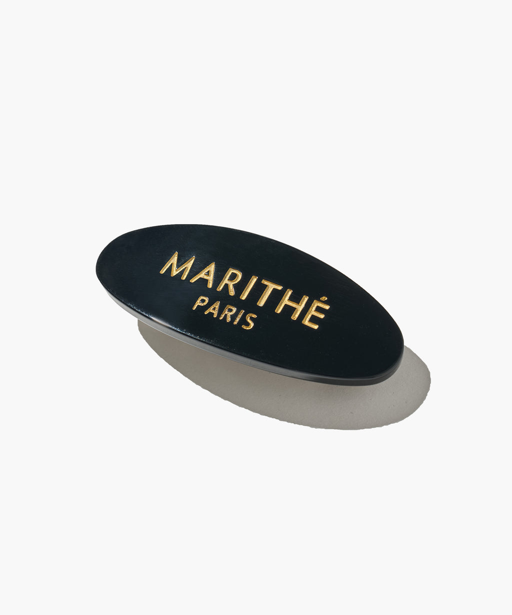 Marithe & Francois Girbaud - Regular Logo Oval Hair Pin (Black) product image 3 | TRAB K-Fashion Australia