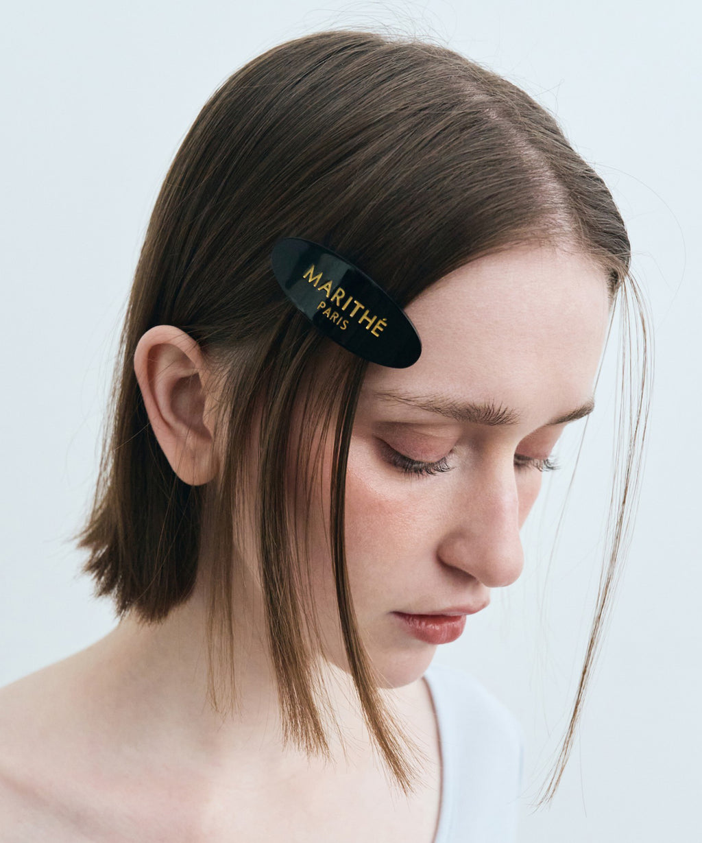 Marithe & Francois Girbaud - Regular Logo Oval Hair Pin (Black) product image 5 | TRAB K-Fashion Australia