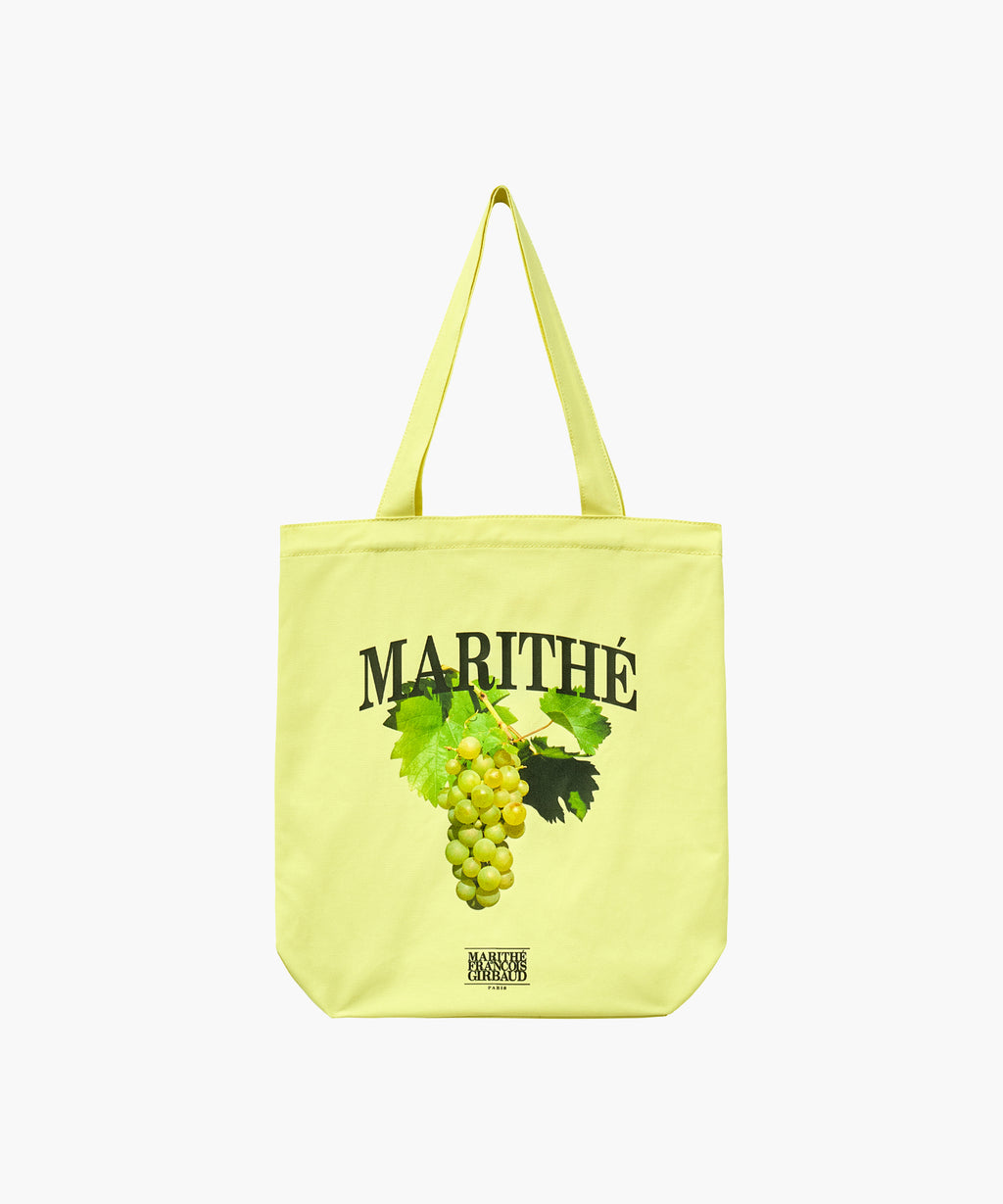 Marithe & Francois Girbaud - Grape Graphic Eco Bag (Light Yellow) product image 1 | TRAB K-Fashion Australia