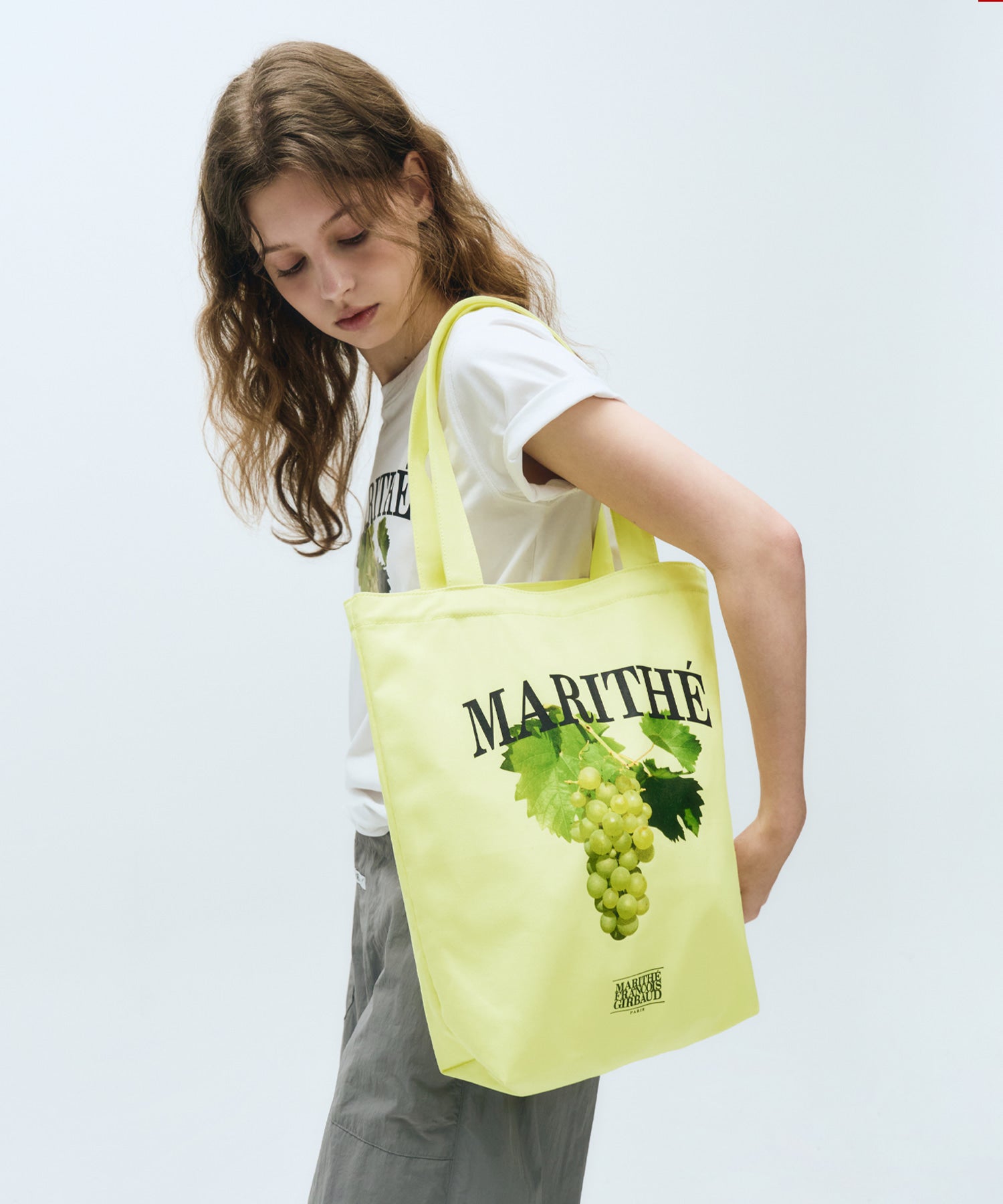 Marithe & Francois Girbaud - Grape Graphic Eco Bag (Light Yellow) product image 5 | TRAB K-Fashion Australia