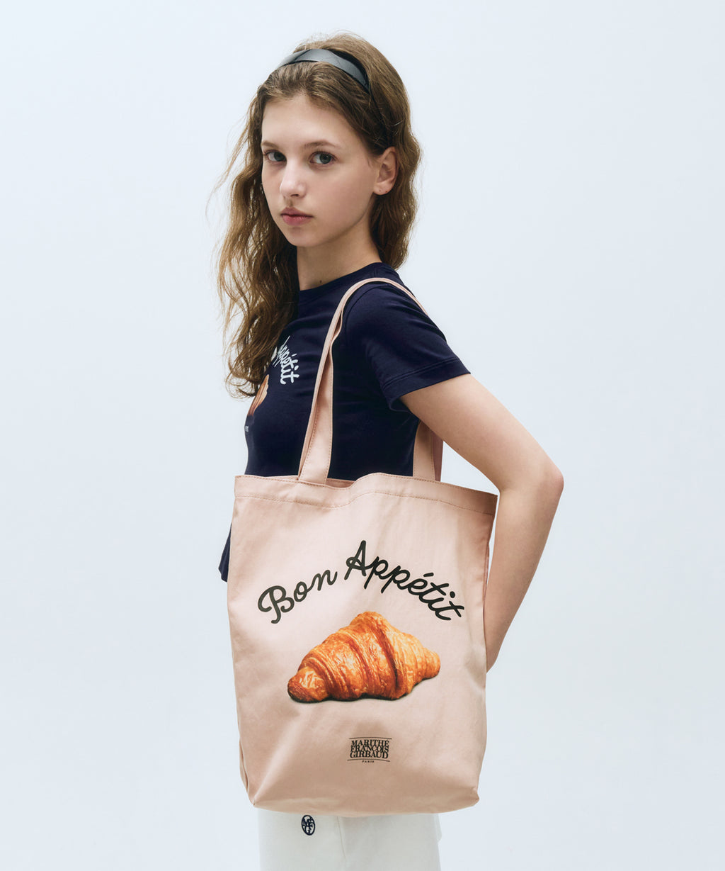 Marithe & Francois Girbaud - Bread Graphic Eco Bag (Coral Pink) product image 5 | TRAB K-Fashion Australia