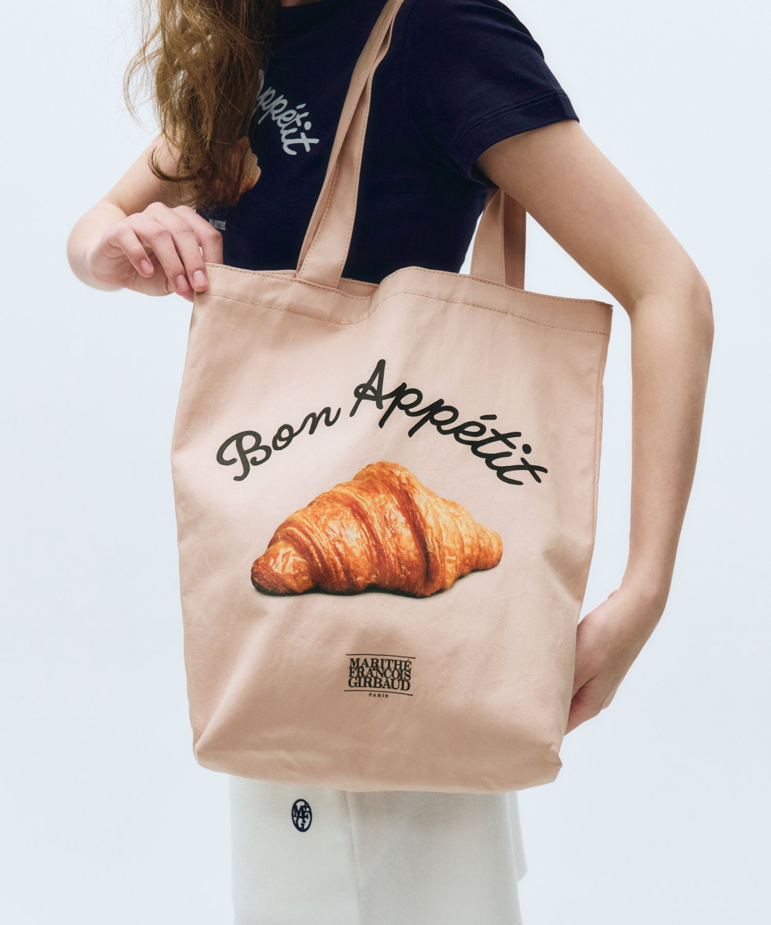 Marithe & Francois Girbaud - Bread Graphic Eco Bag (Coral Pink) product image 6 | TRAB K-Fashion Australia