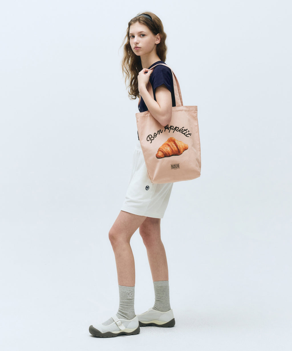 Marithe & Francois Girbaud - Bread Graphic Eco Bag (Coral Pink) product image 8 | TRAB K-Fashion Australia