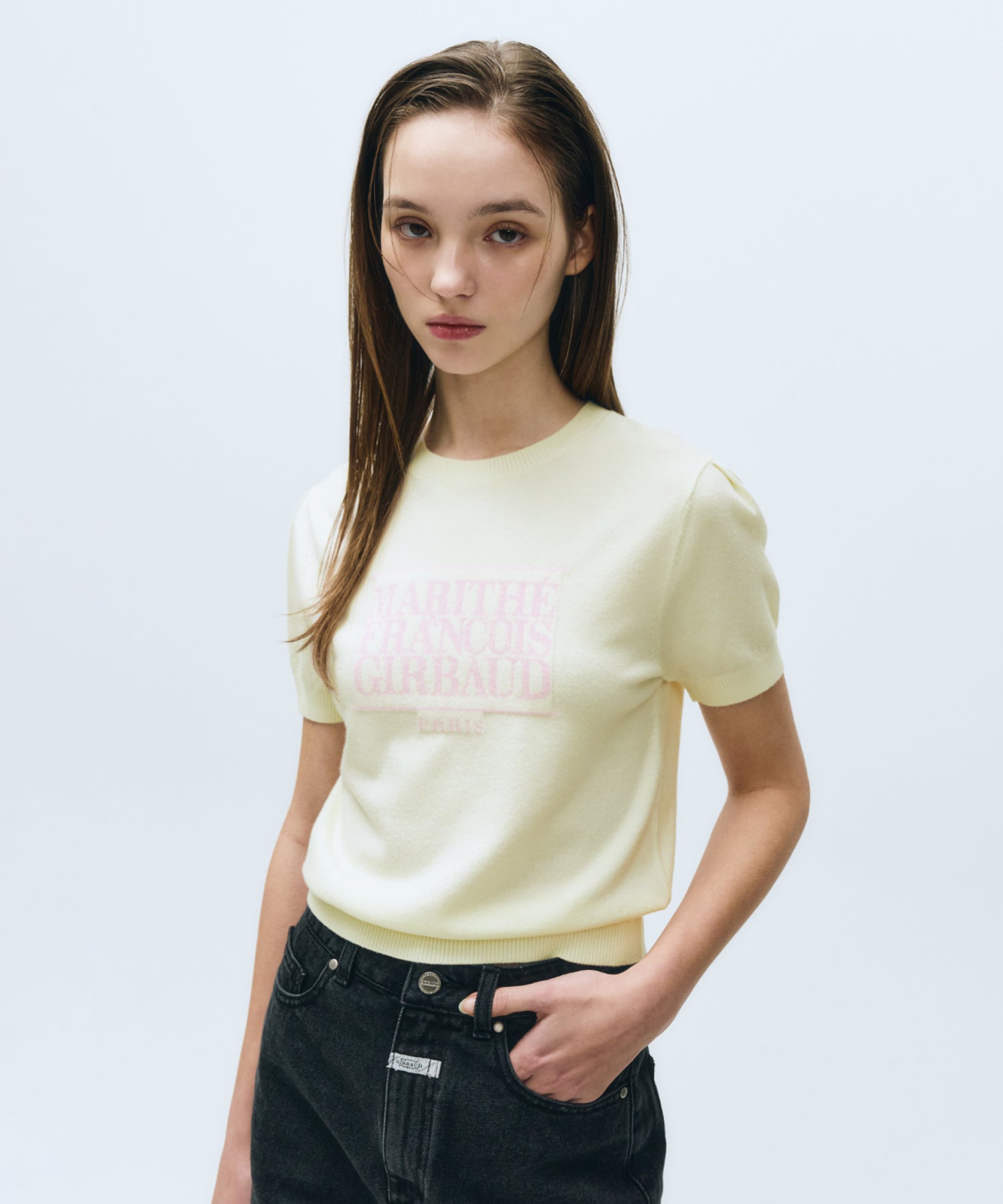 Marithe & Francois Girbaud - Classic Logo Half Knit (Ivory) product image 4 | TRAB K-Fashion Australia