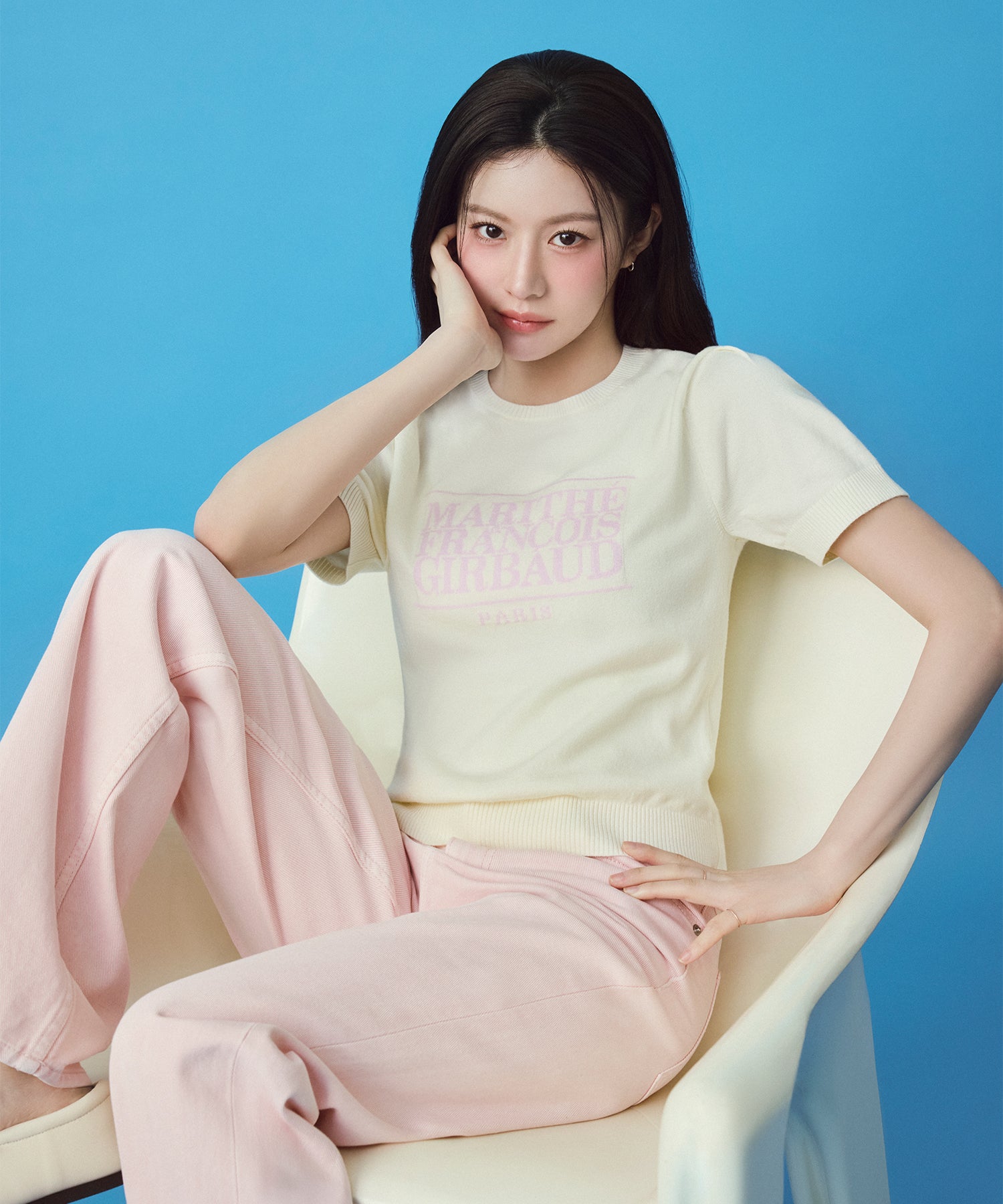 Marithe & Francois Girbaud - Classic Logo Half Knit (Ivory) product image 2 | TRAB K-Fashion Australia