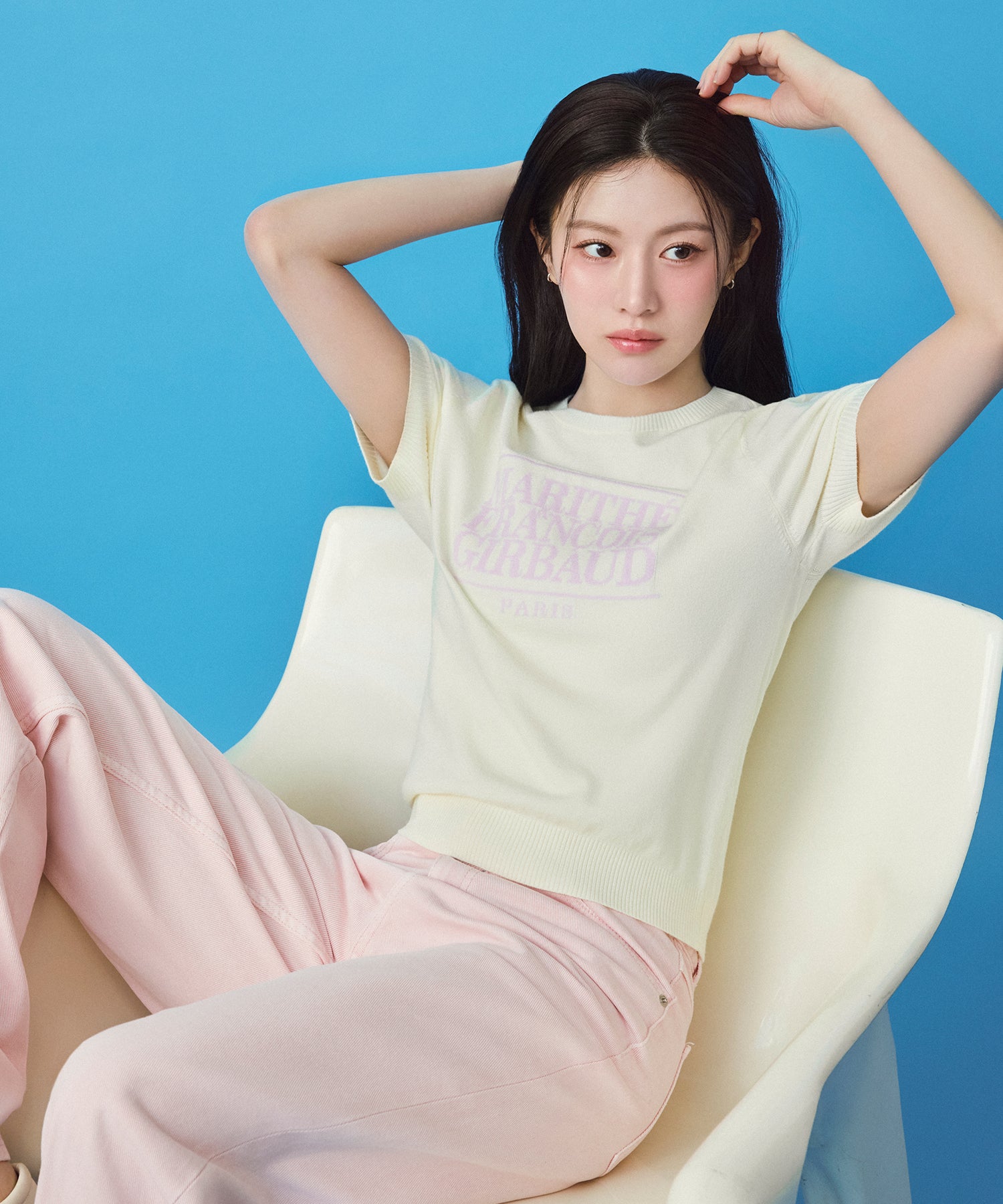 Marithe & Francois Girbaud - Classic Logo Half Knit (Ivory) product image 3 | TRAB K-Fashion Australia