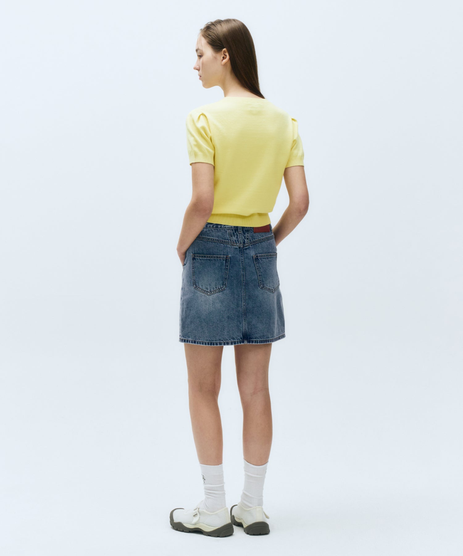 Marithe & Francois Girbaud - Classic Logo Half Knit (Light Yellow) product image 5 | TRAB K-Fashion Australia