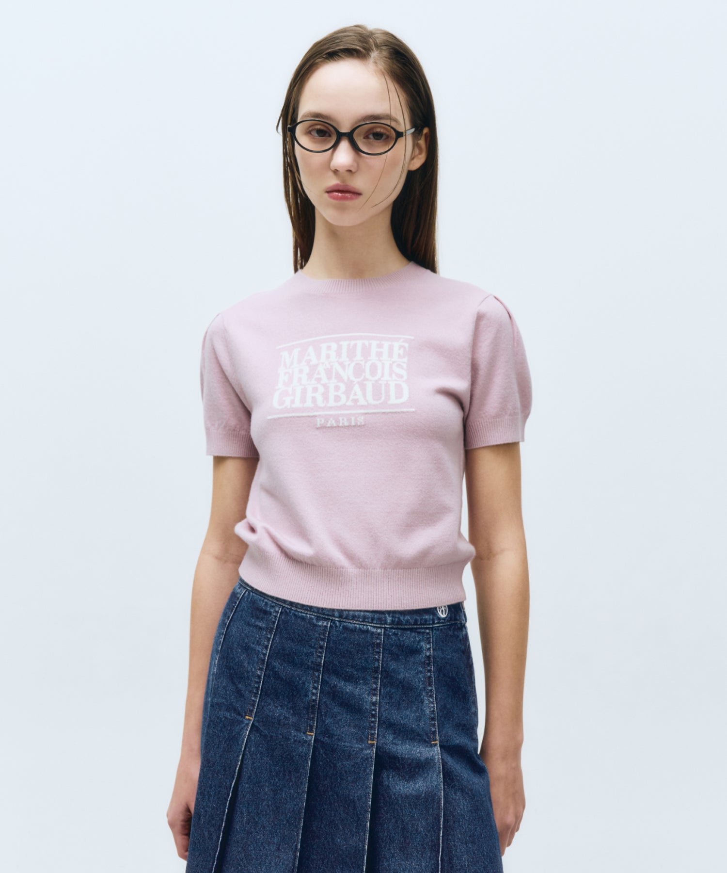 Marithe & Francois Girbaud - Classic Logo Half Knit (Light Purple) product image 1 | TRAB K-Fashion Australia