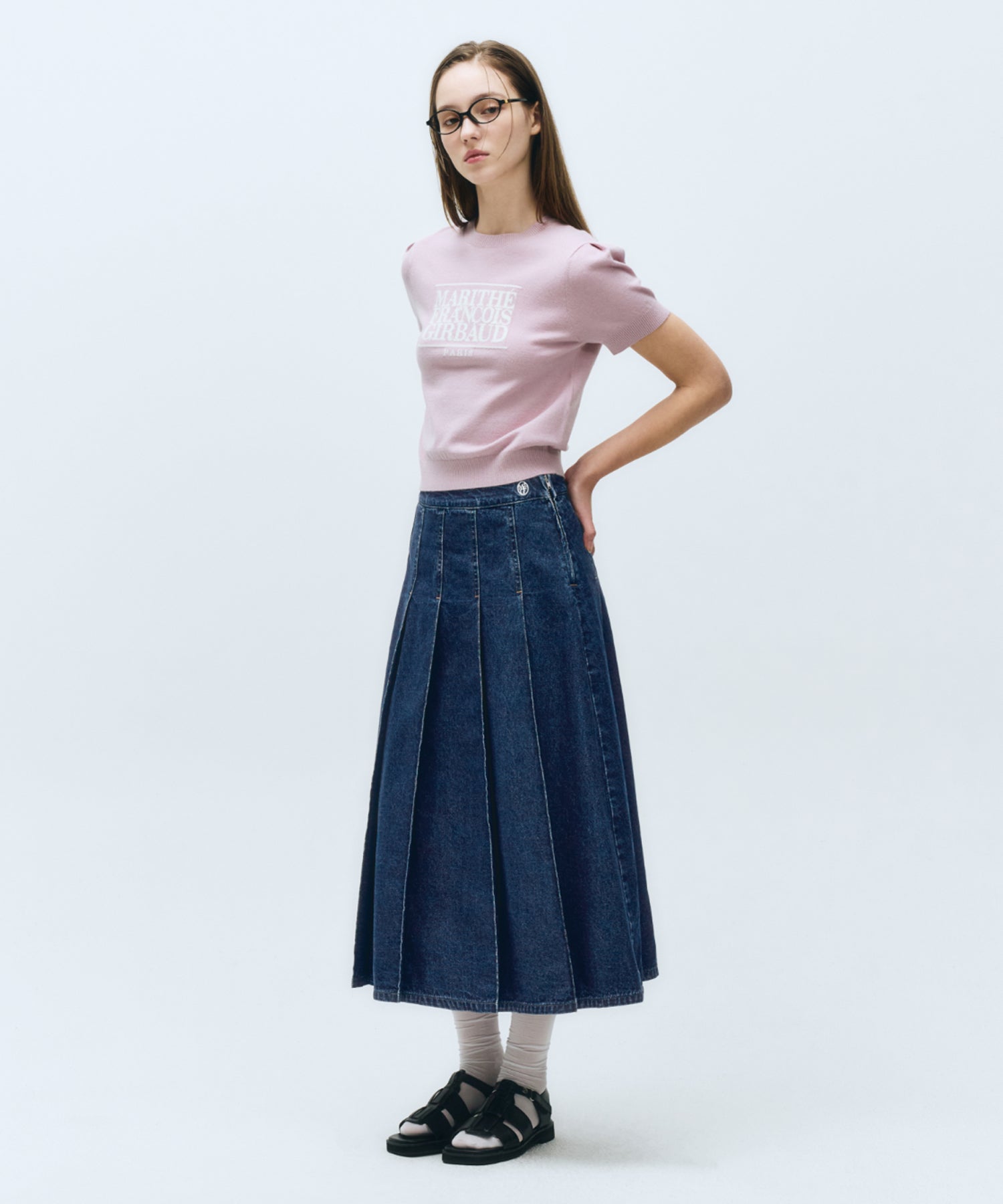 Marithe & Francois Girbaud - Classic Logo Half Knit (Light Purple) product image 4 | TRAB K-Fashion Australia