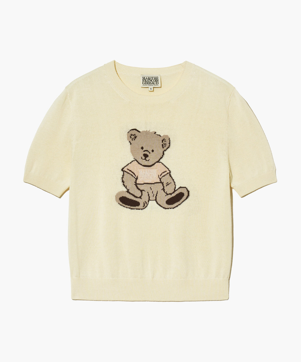 Marithe & Francois Girbaud - Doodle Bear Half Knit (Ivory) product image 6 | TRAB K-Fashion Australia