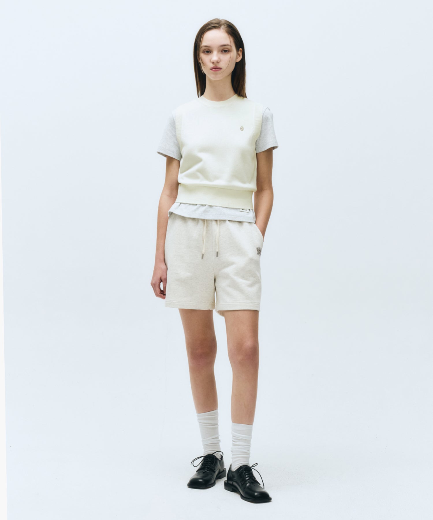 Marithe & Francois Girbaud - Circle Logo Knit Vest (Ivory) product image 4 | TRAB K-Fashion Australia