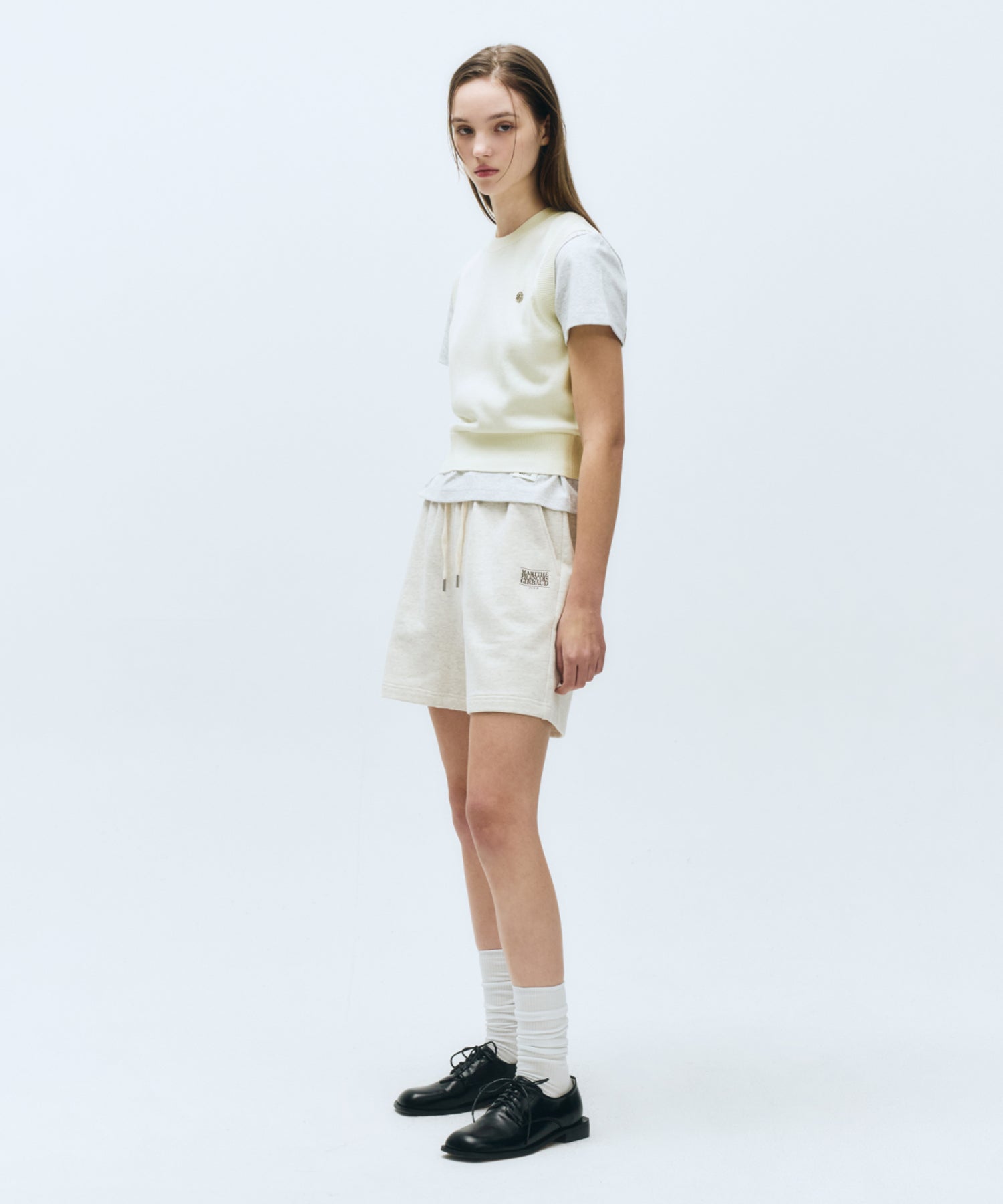 Marithe & Francois Girbaud - Circle Logo Knit Vest (Ivory) product image 5 | TRAB K-Fashion Australia