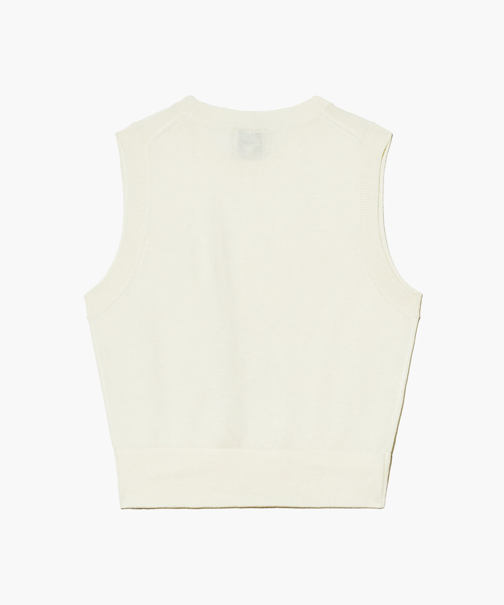 Marithe & Francois Girbaud - Circle Logo Knit Vest (Ivory) product image 8 | TRAB K-Fashion Australia