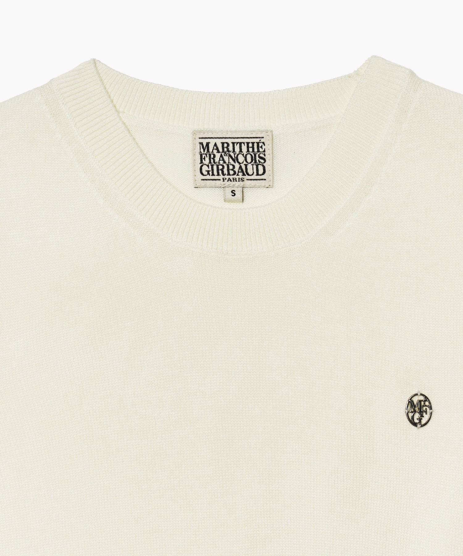 Marithe & Francois Girbaud - Circle Logo Knit Vest (Ivory) product image 9 | TRAB K-Fashion Australia