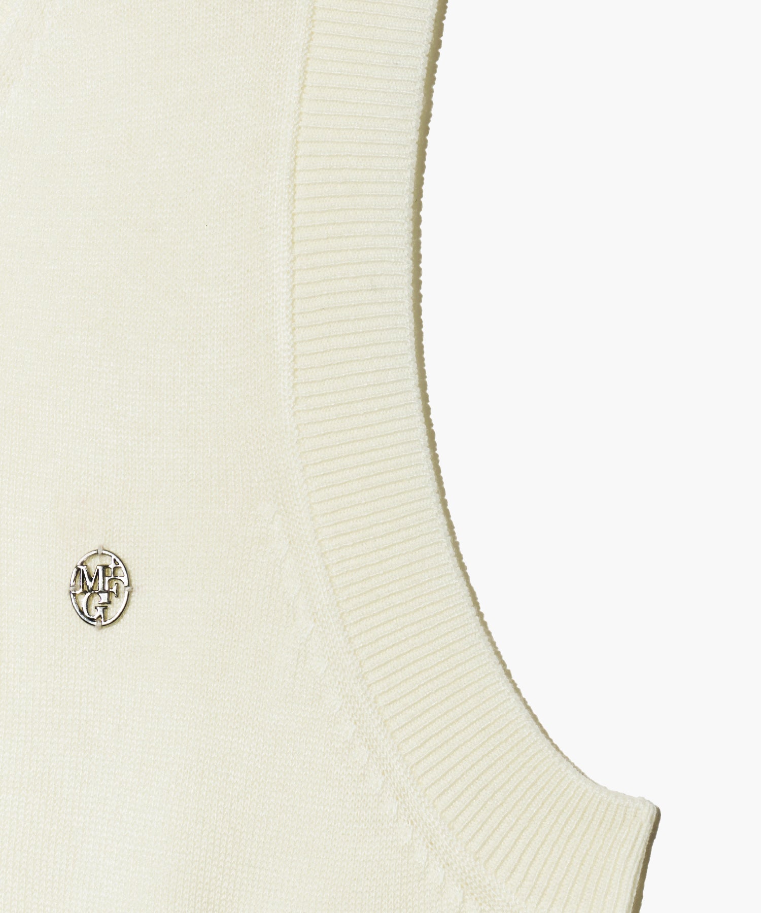 Marithe & Francois Girbaud - Circle Logo Knit Vest (Ivory) product image 10 | TRAB K-Fashion Australia