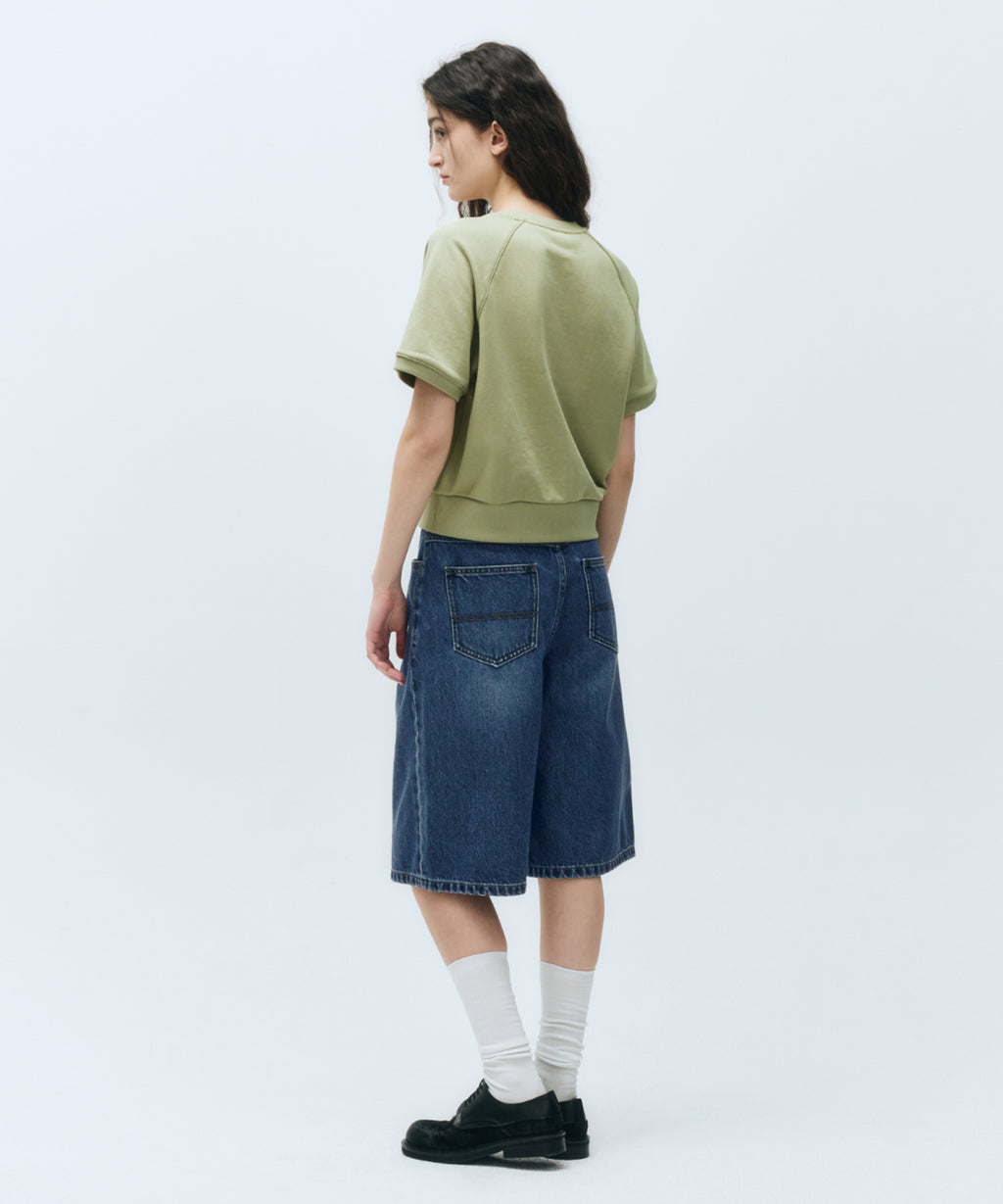 Marithe & Francois Girbaud - Classic Logo Half Sweatshirt (Olive Khaki) product image 5 | TRAB K-Fashion Australia