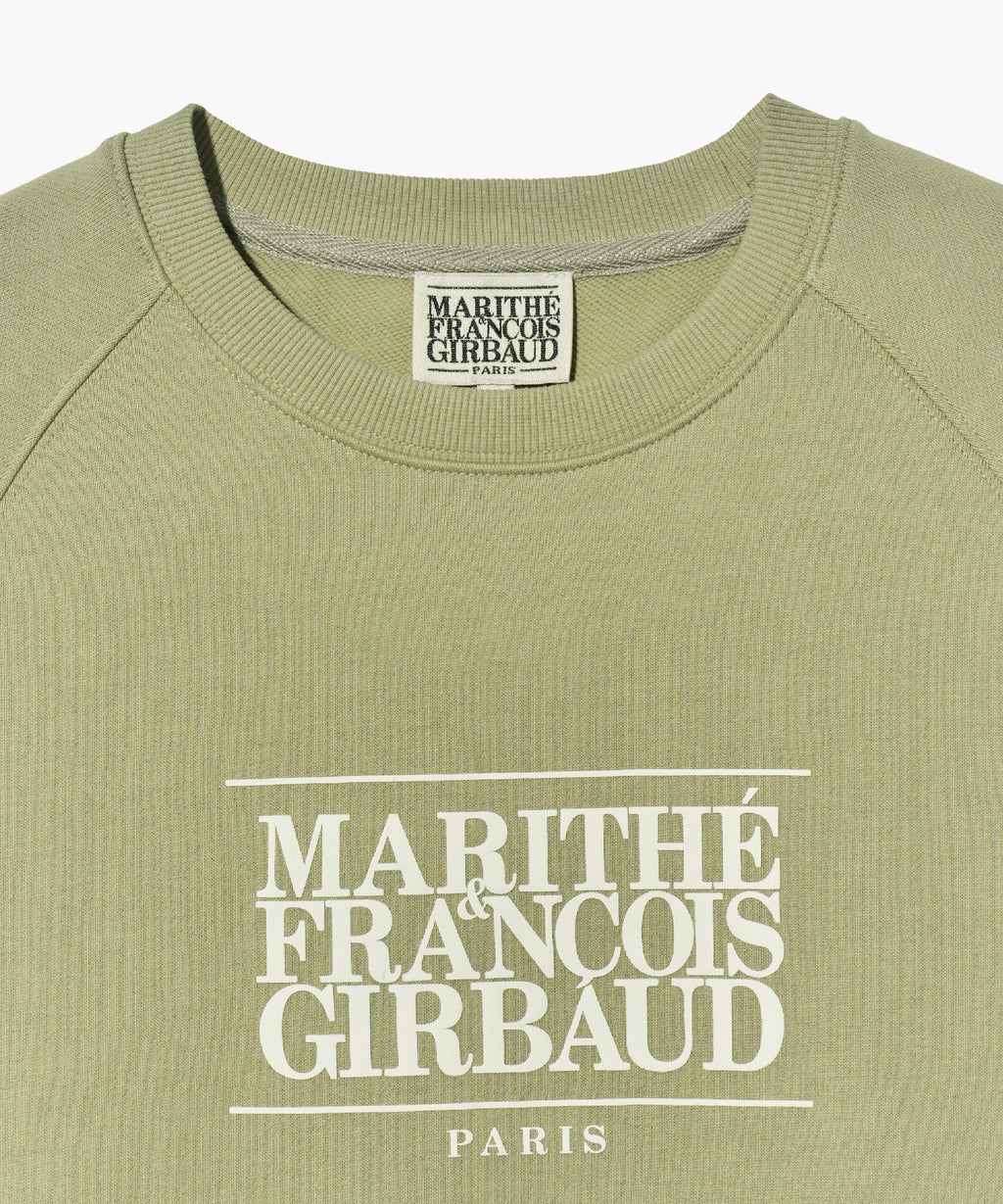 Marithe & Francois Girbaud - Classic Logo Half Sweatshirt (Olive Khaki) product image 8 | TRAB K-Fashion Australia