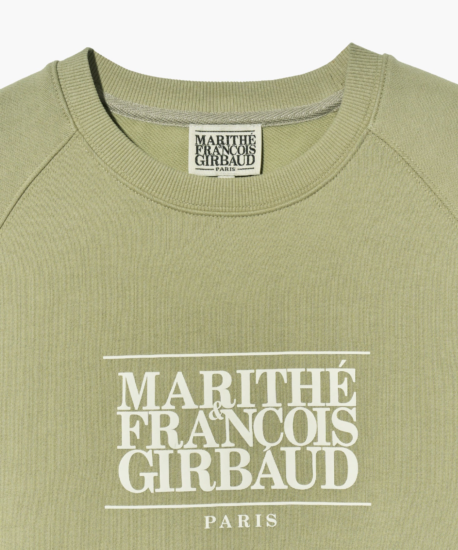 Marithe & Francois Girbaud - Classic Logo Half Sweatshirt (Olive Khaki) product image 8 | TRAB K-Fashion Australia