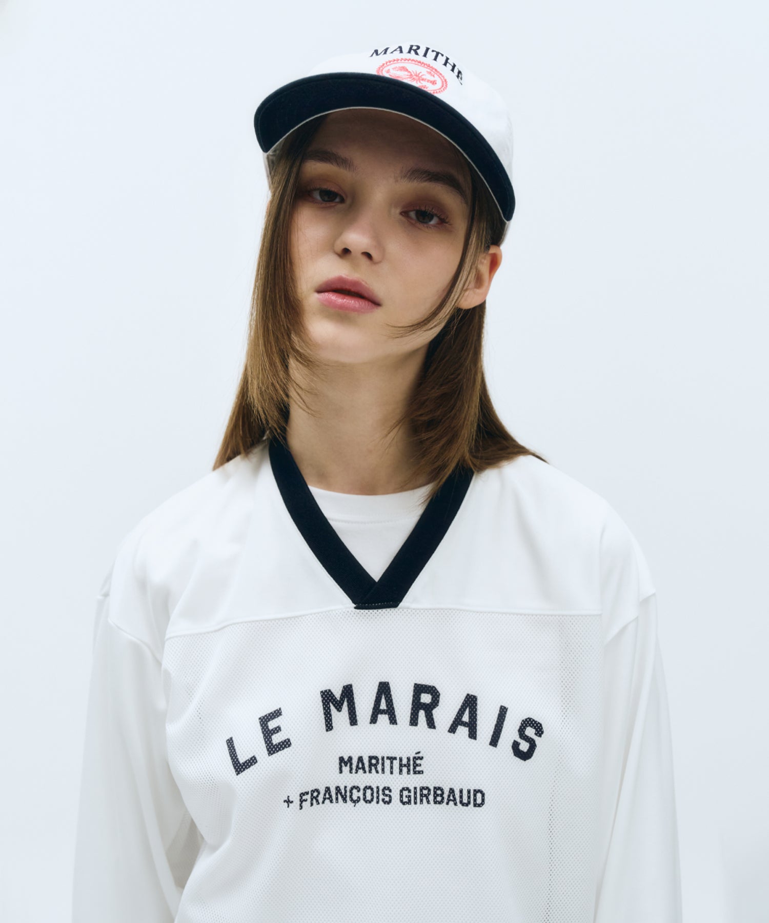 Marithe & Francois Girbaud - Mesh Long Sleeve (White) product image 2 | TRAB K-Fashion Australia