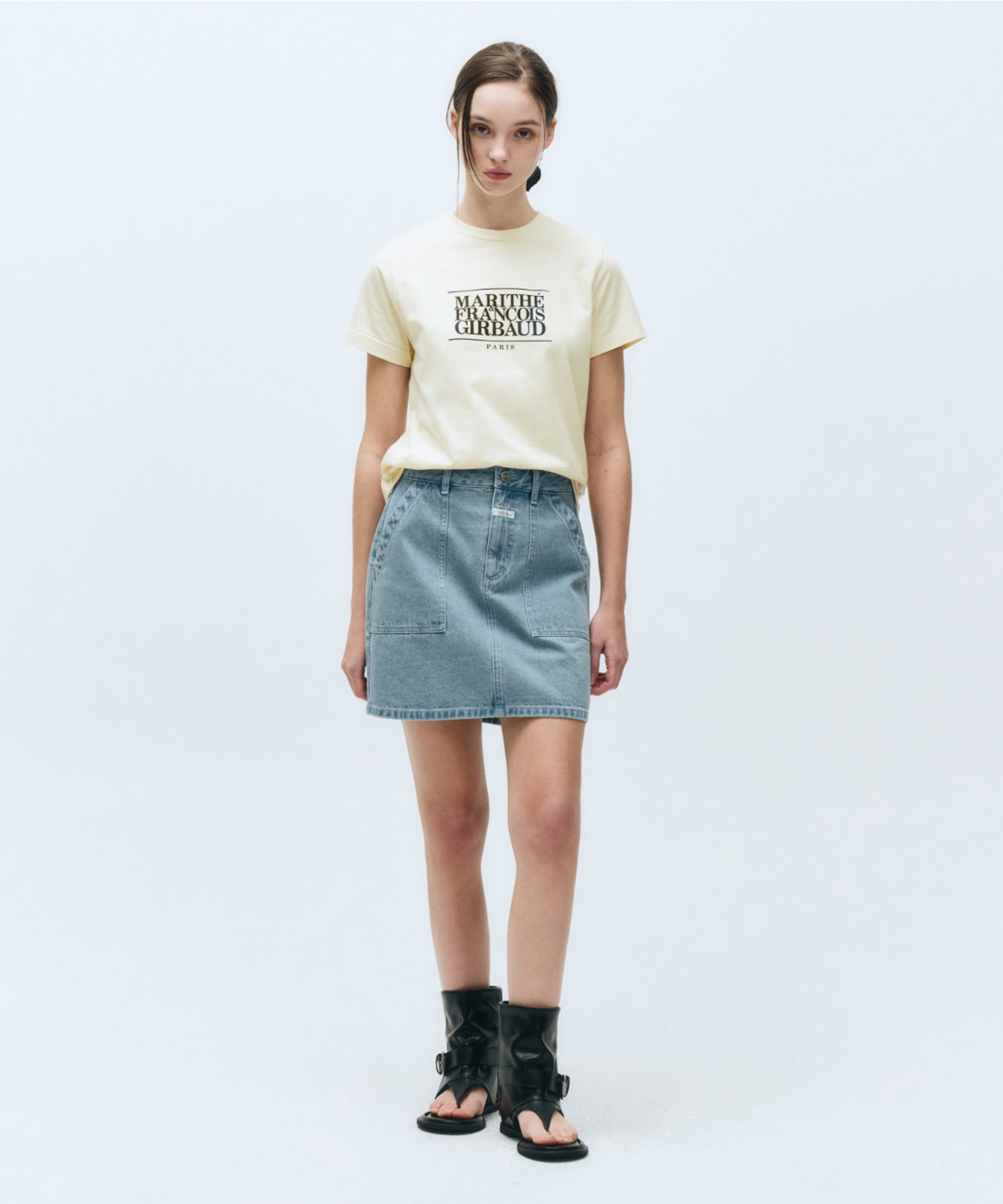 Marithe & Francois Girbaud - Classic Logo Tee (Cream) product image 4 | TRAB K-Fashion Australia