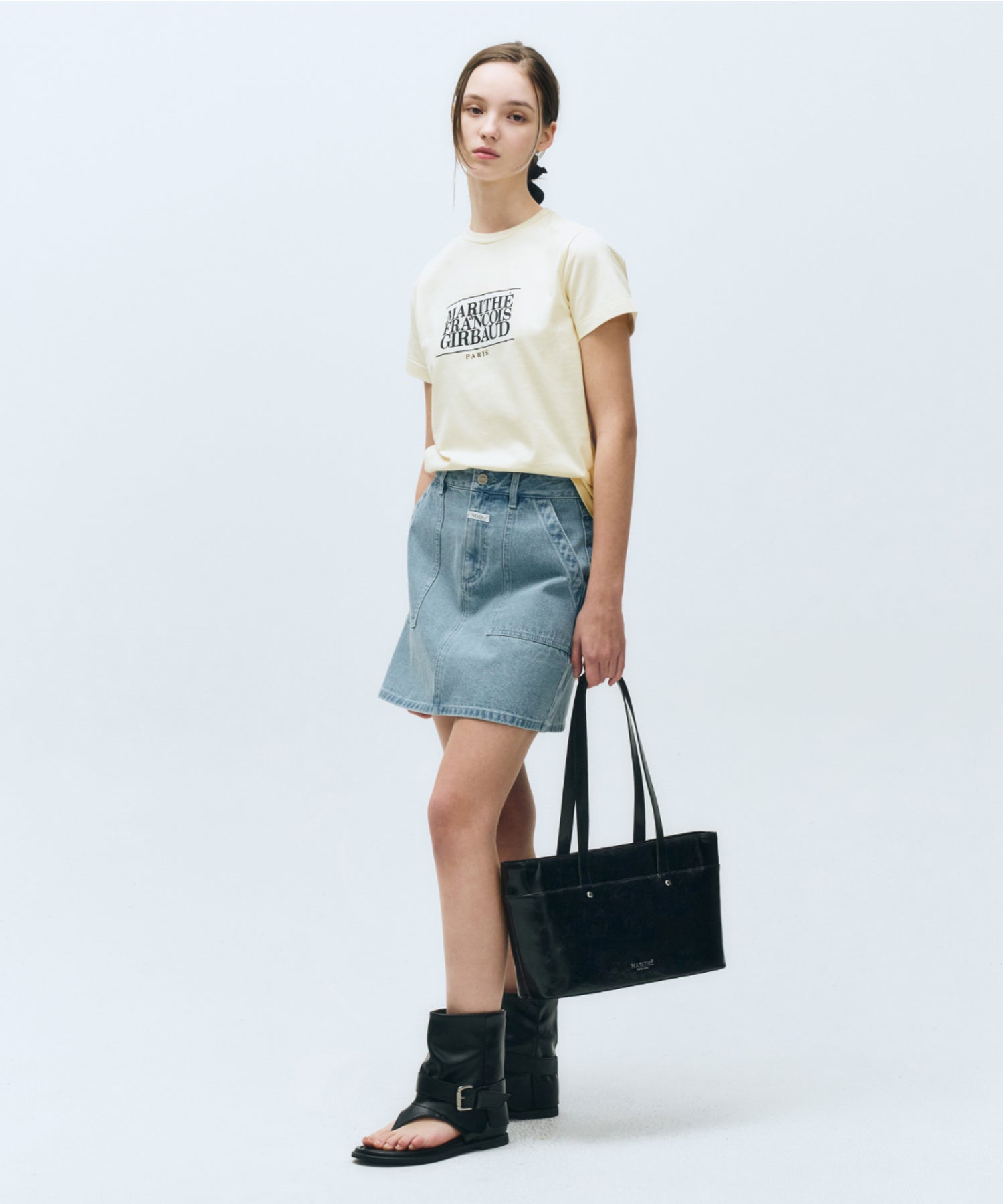 Marithe & Francois Girbaud - Classic Logo Tee (Cream) product image 5 | TRAB K-Fashion Australia