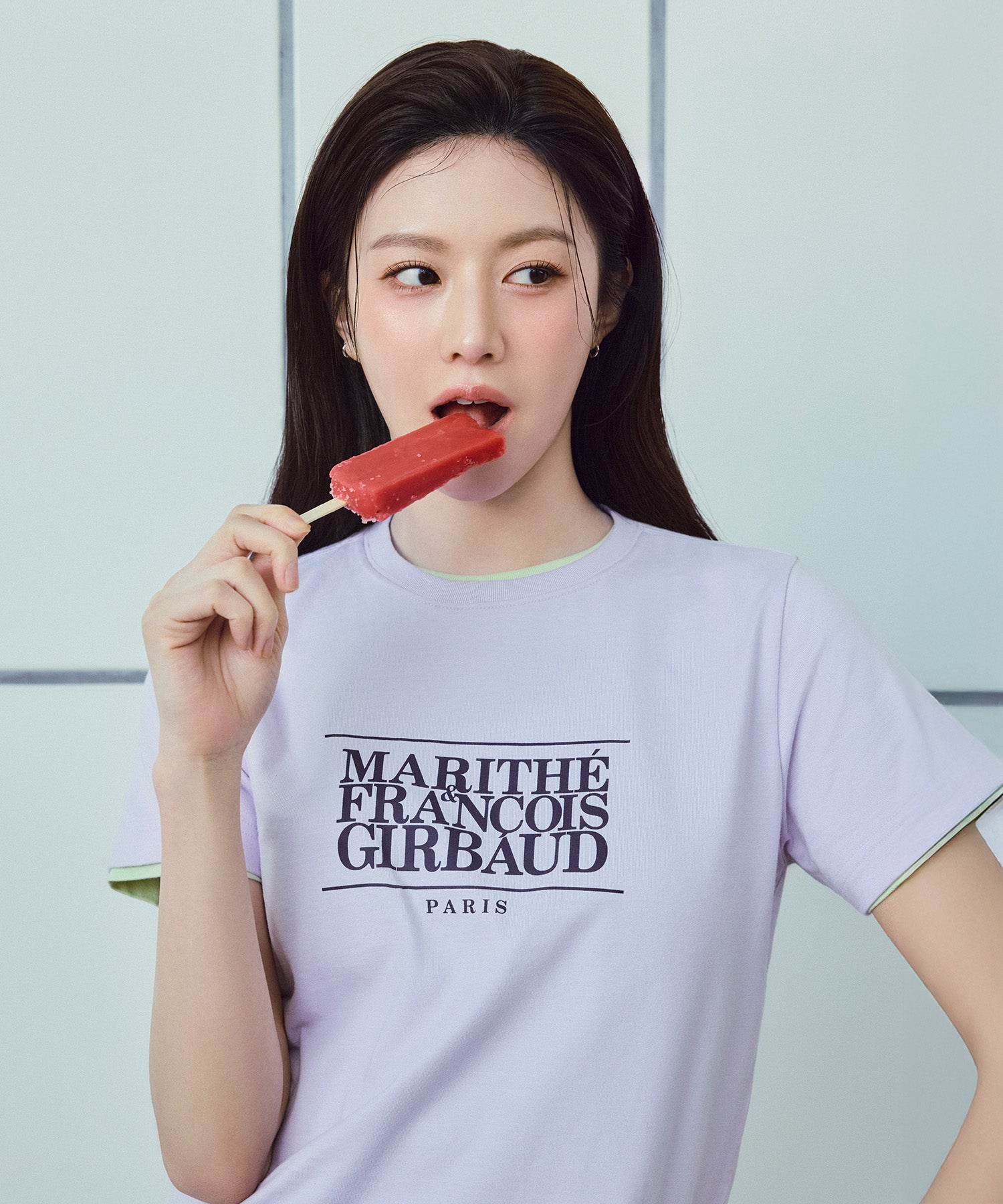Marithe & Francois Girbaud - Classic Logo Tee (Light Purple) product image 1 | TRAB K-Fashion Australia