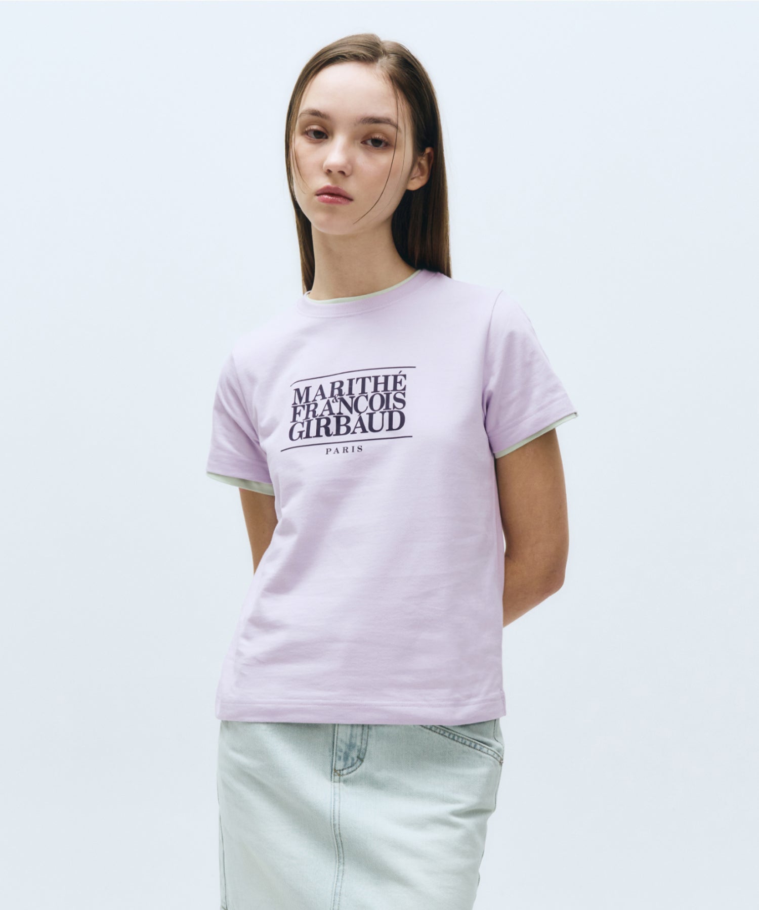 Marithe & Francois Girbaud - Classic Logo Tee (Light Purple) product image 4 | TRAB K-Fashion Australia