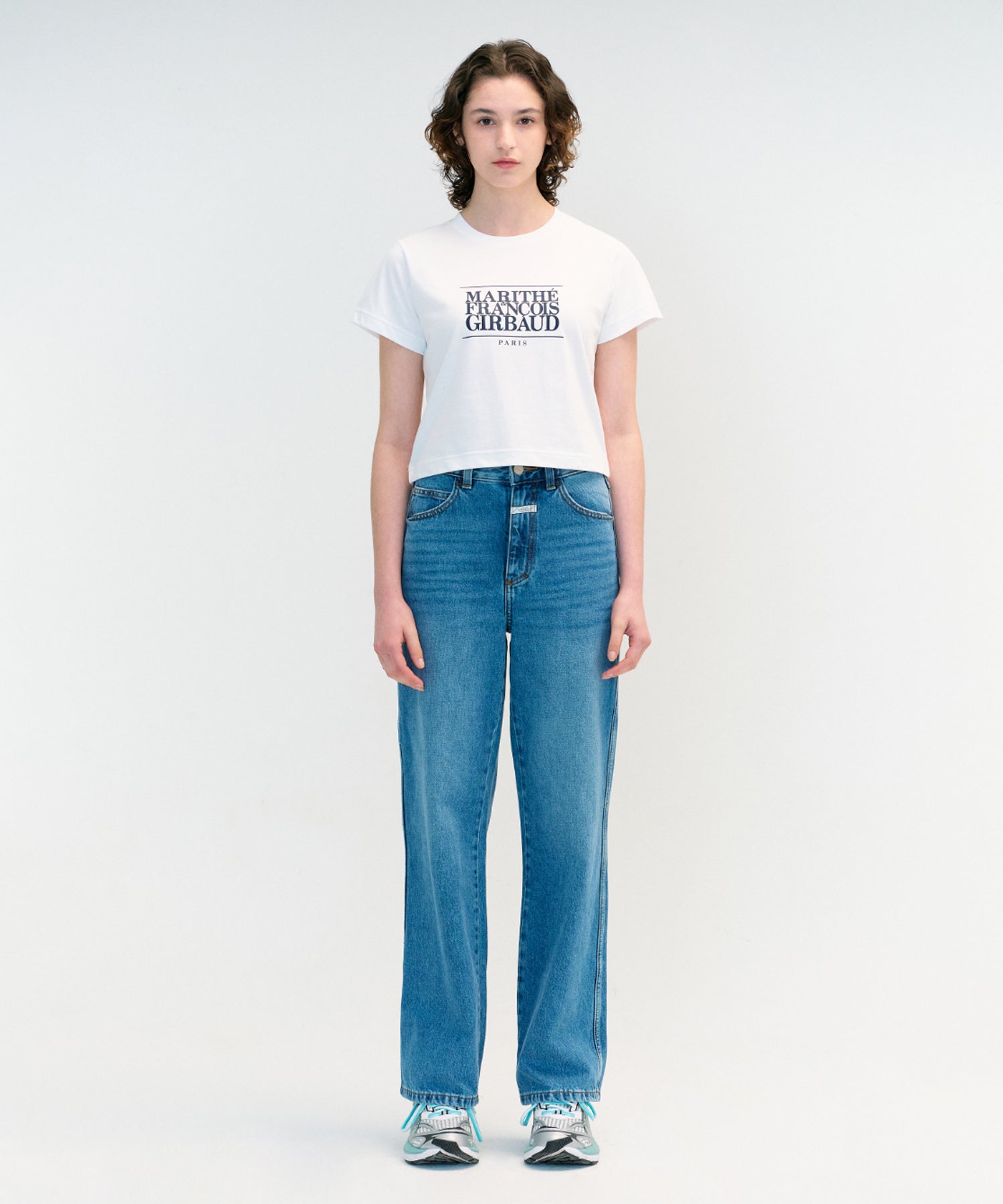 Marithe & Francois Girbaud - Classic Logo Crop Tee (White) product image 2 | TRAB K-Fashion Australia
