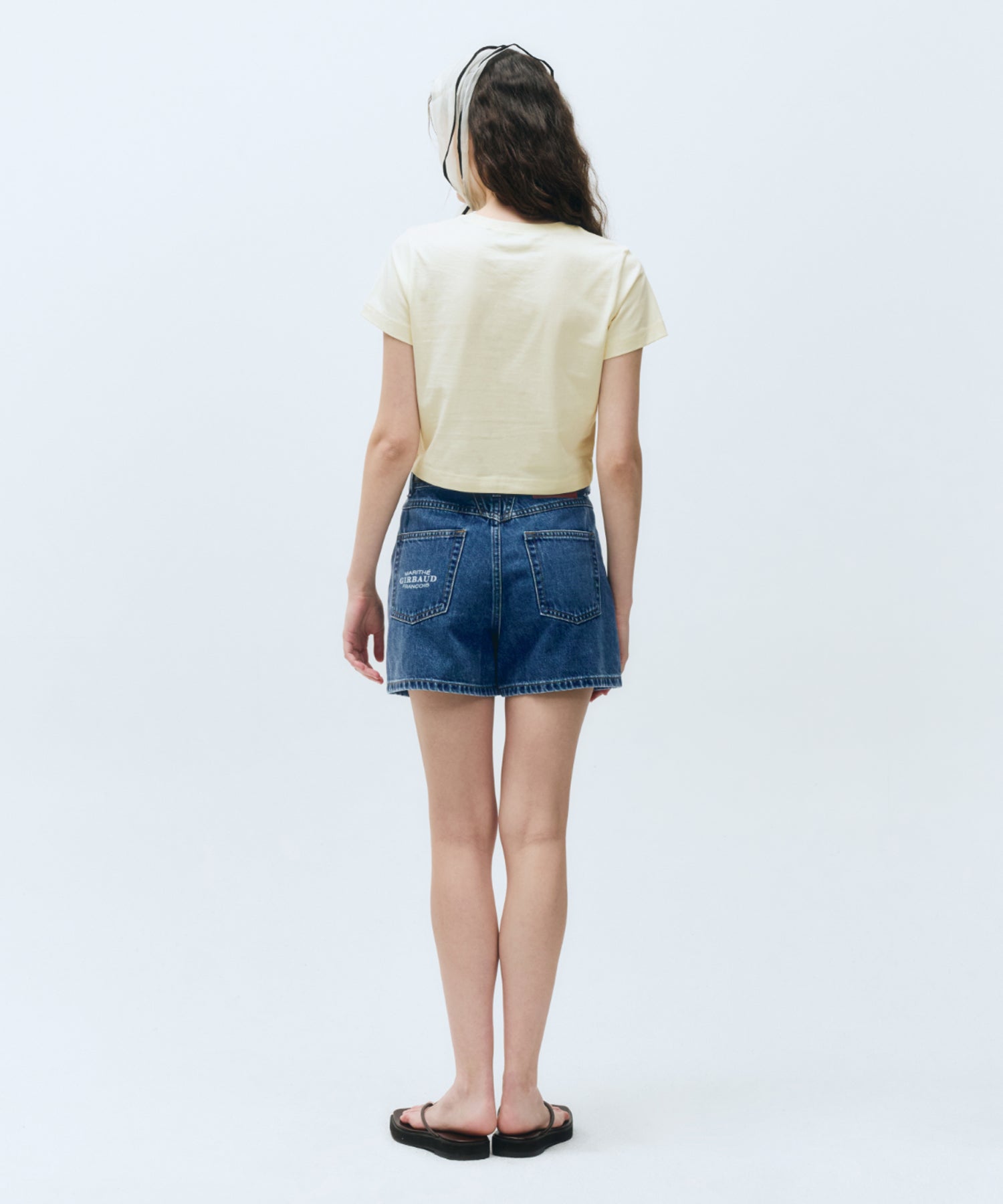 Marithe & Francois Girbaud - Classic Logo Crop Tee (Cream) product image 5 | TRAB K-Fashion Australia