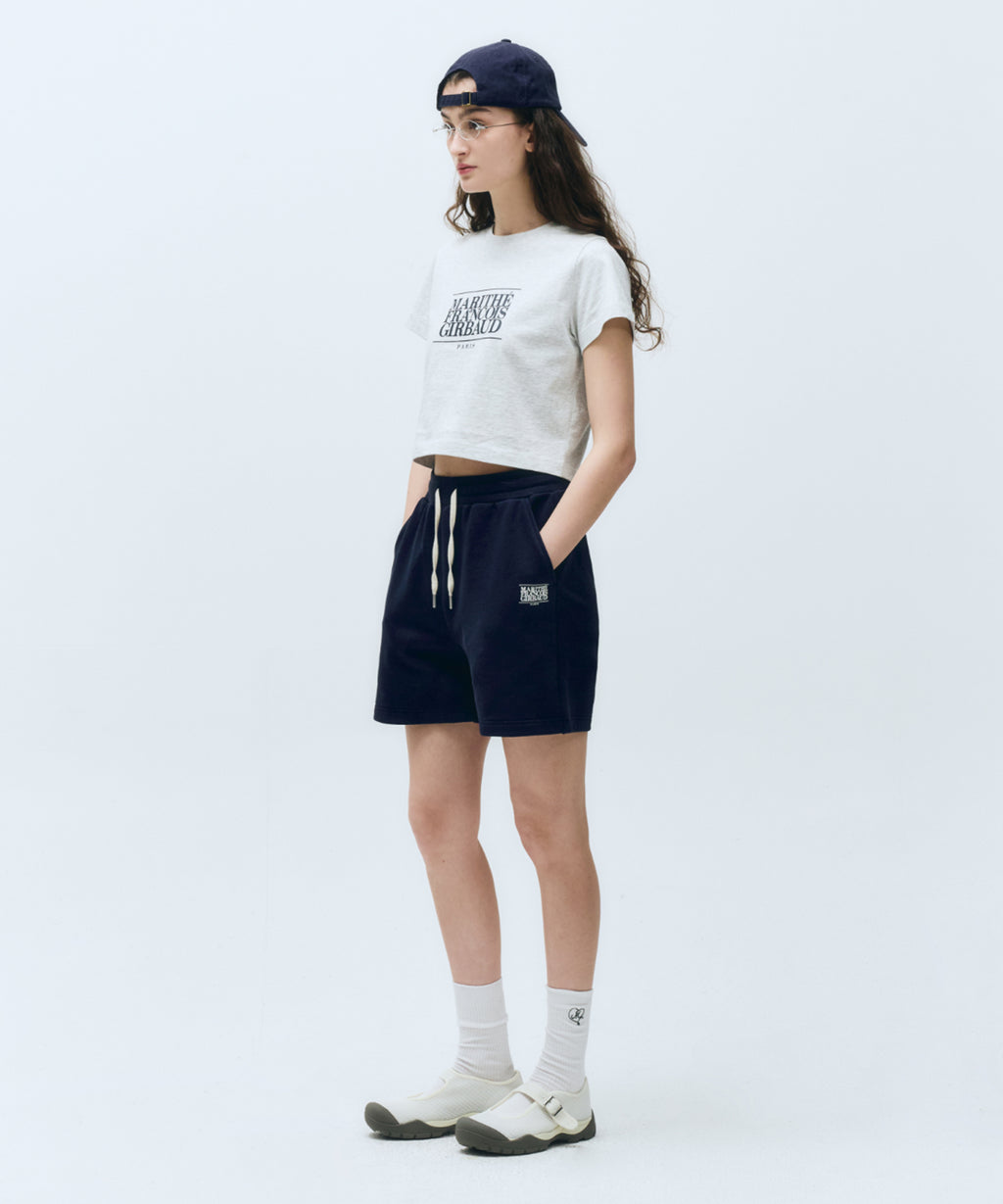 Marithe & Francois Girbaud - Classic Logo Crop Tee (Light Heather Gray) product image 4 | TRAB K-Fashion Australia