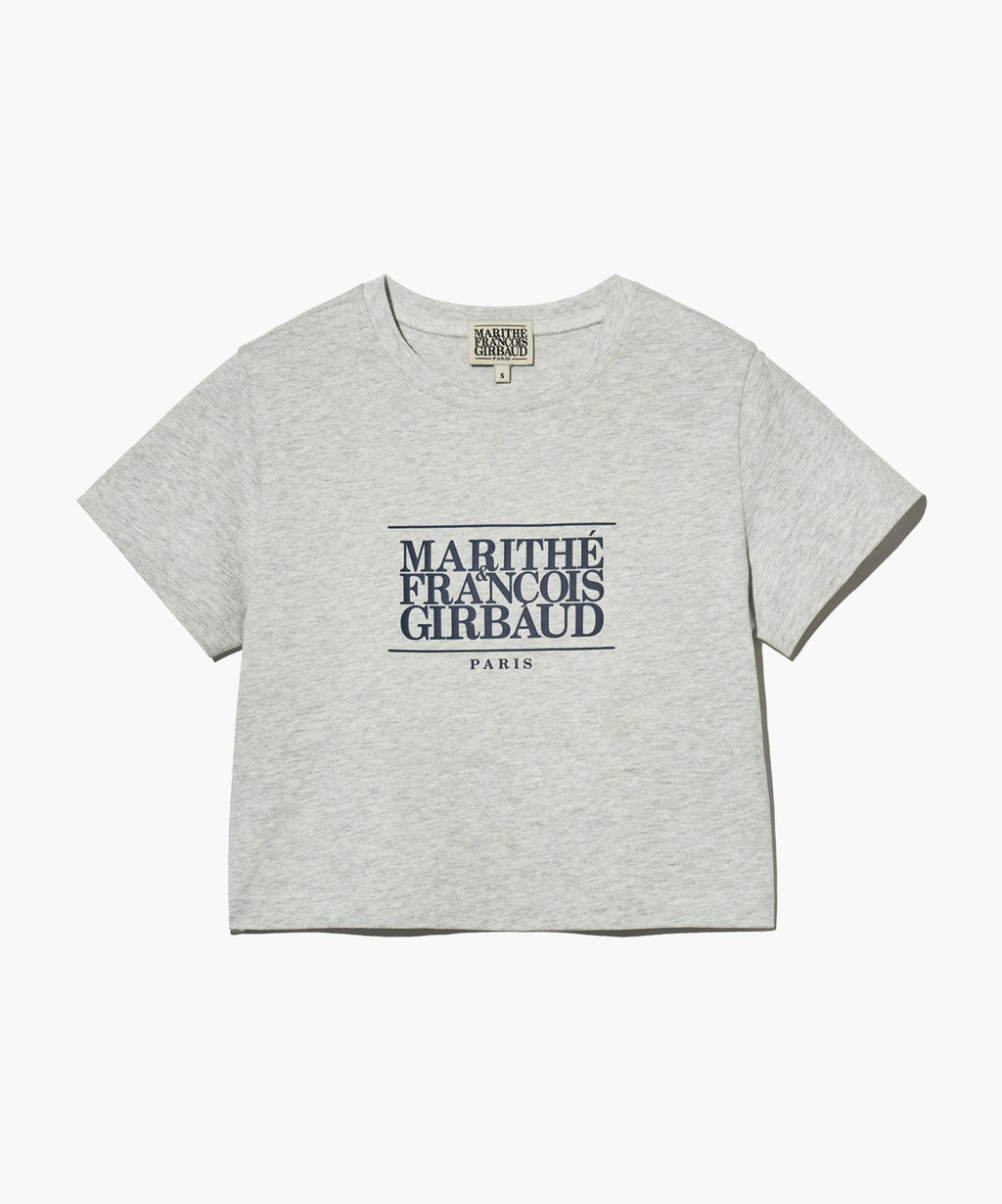 Marithe & Francois Girbaud - Classic Logo Crop Tee (Light Heather Gray) product image 6 | TRAB K-Fashion Australia