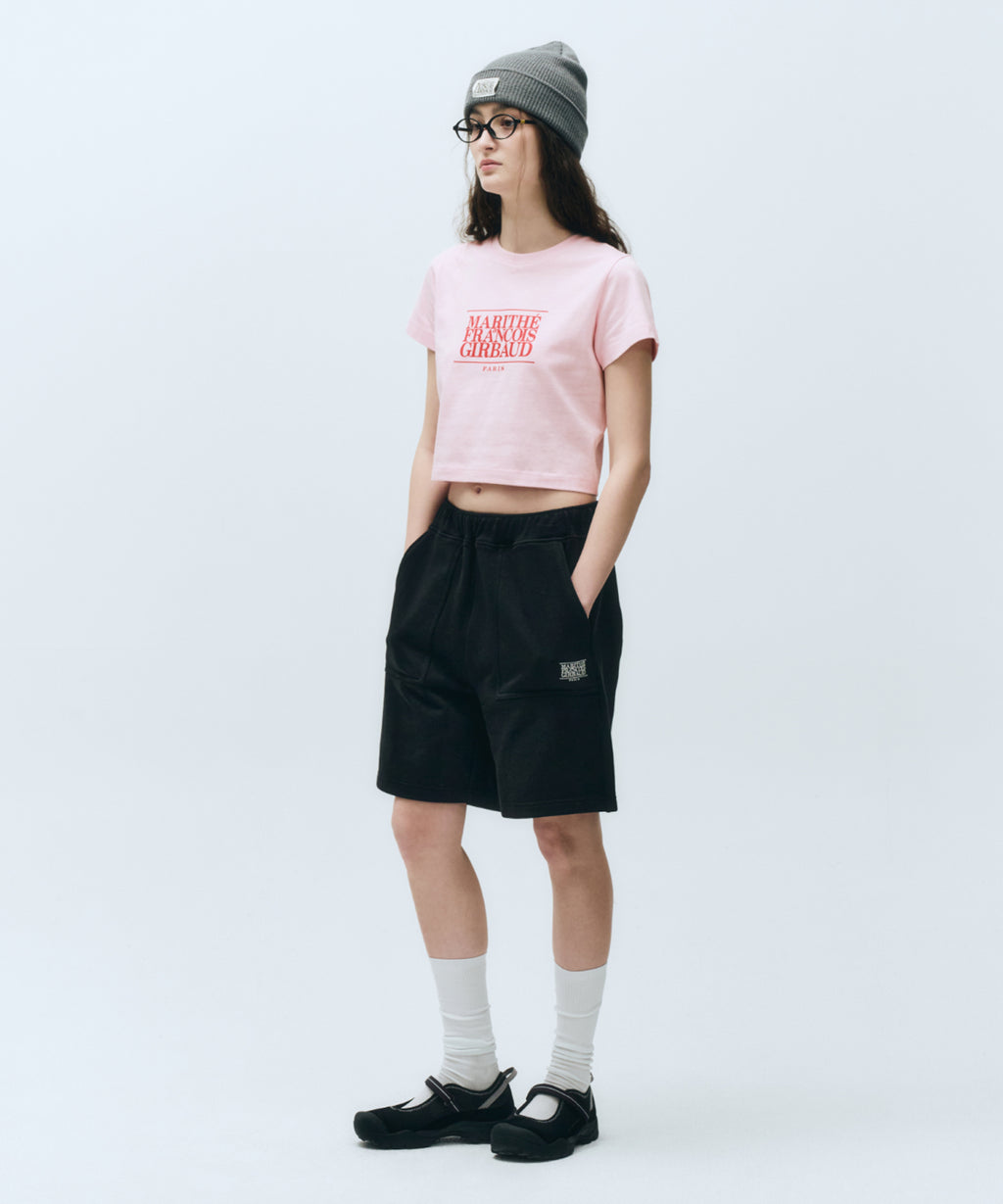 Marithe & Francois Girbaud - Classic Logo Crop Tee (Baby Pink) product image 4 | TRAB K-Fashion Australia