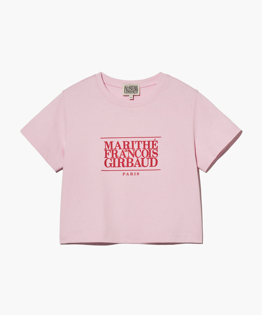 Marithe & Francois Girbaud - Classic Logo Crop Tee (Baby Pink) product image 6 | TRAB K-Fashion Australia