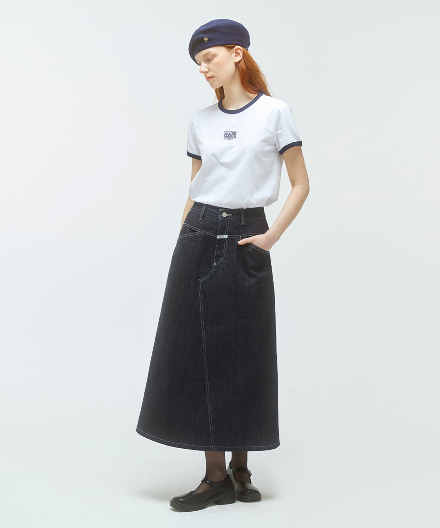 Marithe & Francois Girbaud - Classic Logo Ringer Tee (White) product image 2 | TRAB K-Fashion Australia