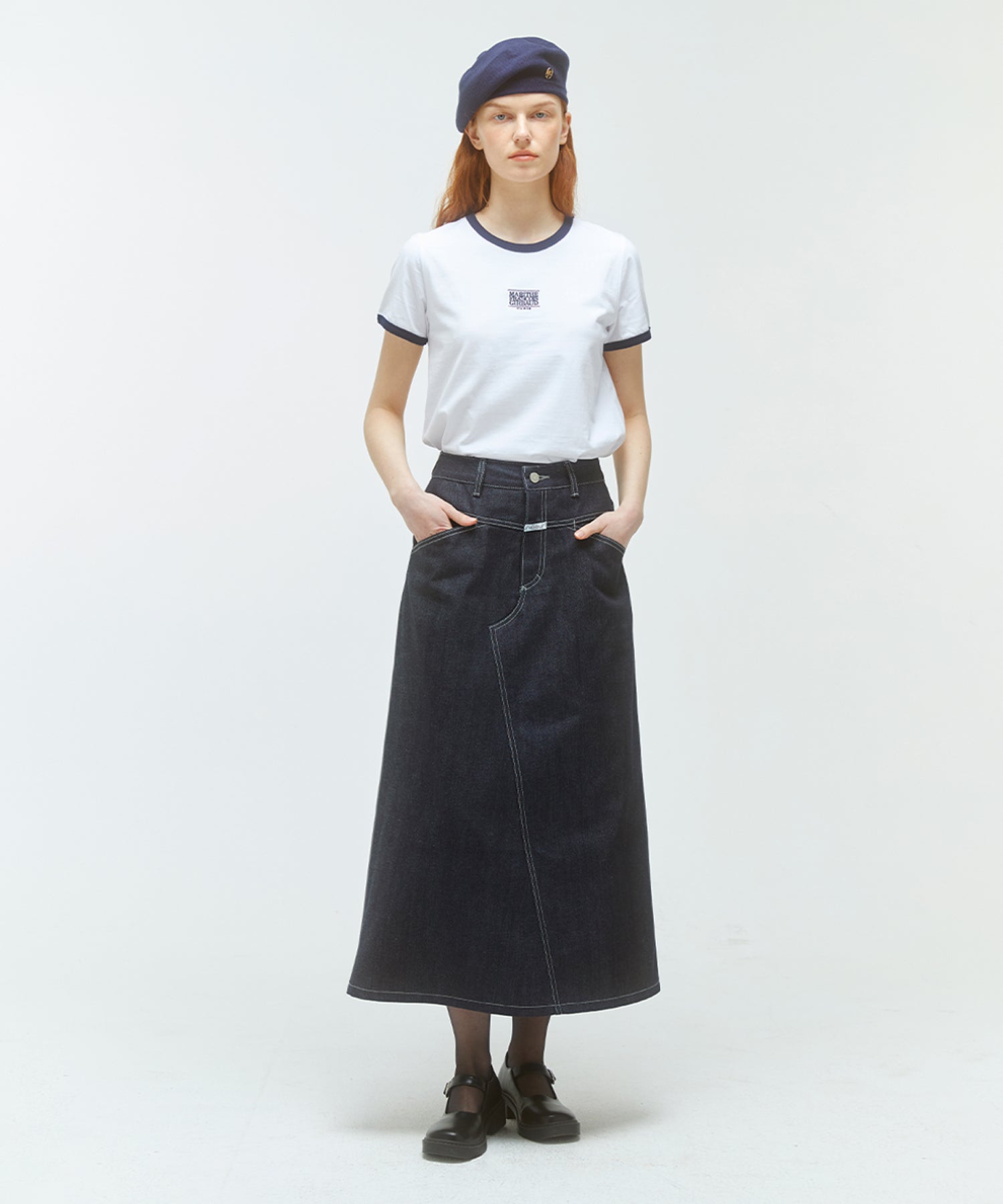 Marithe & Francois Girbaud - Classic Logo Ringer Tee (White) product image 3 | TRAB K-Fashion Australia