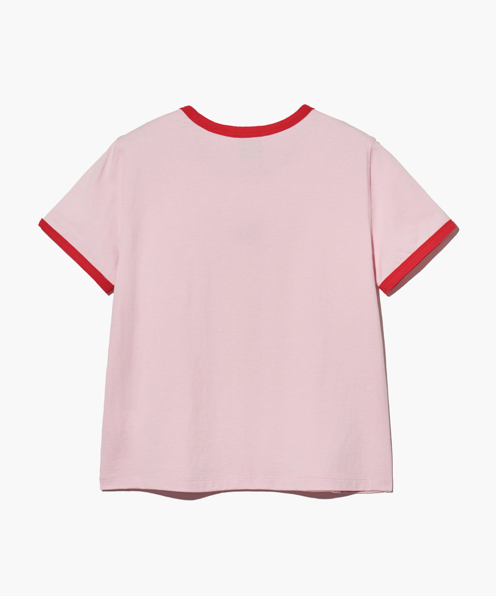 Marithe & Francois Girbaud - Classic Logo Ringer Tee (Pink) product image 7 | TRAB K-Fashion Australia