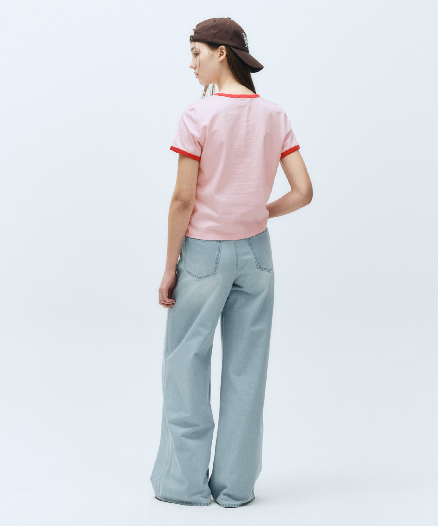 Marithe & Francois Girbaud - Classic Logo Ringer Tee (Pink) product image 5 | TRAB K-Fashion Australia