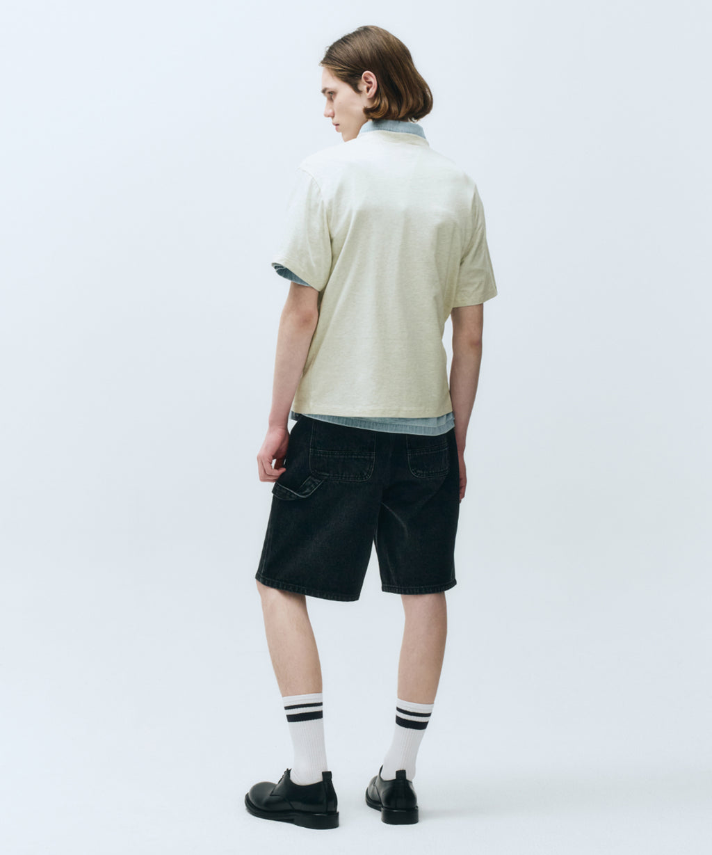 Marithe & Francois Girbaud - Classic Logo Stamp Tee (Oatmeal) product image 5 | TRAB K-Fashion Australia