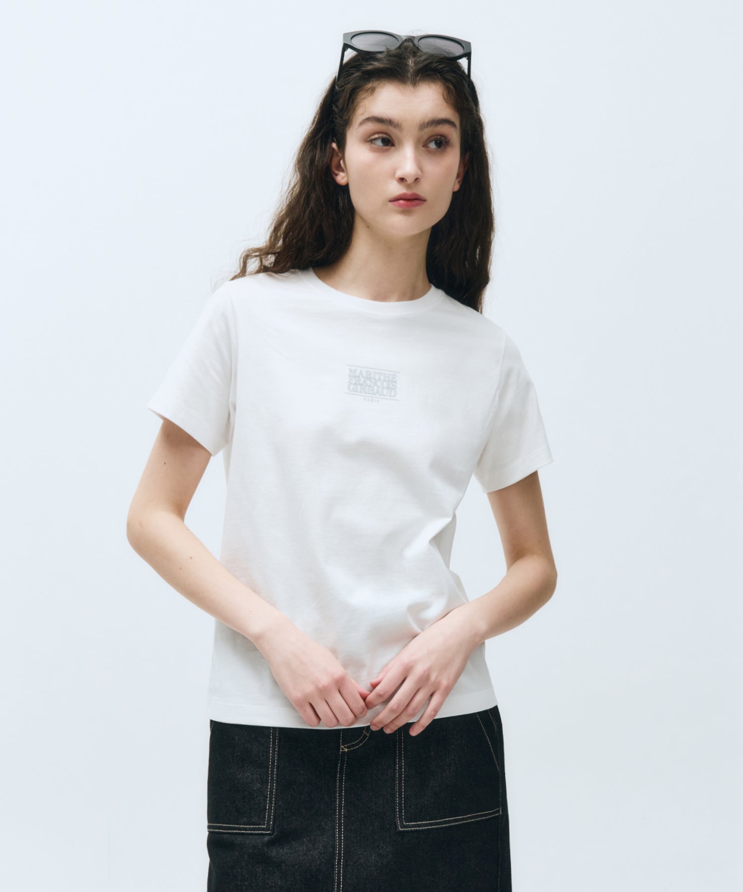 Marithe & Francois Girbaud - Small Classic Logo Tee (White) product image 1 | TRAB K-Fashion Australia