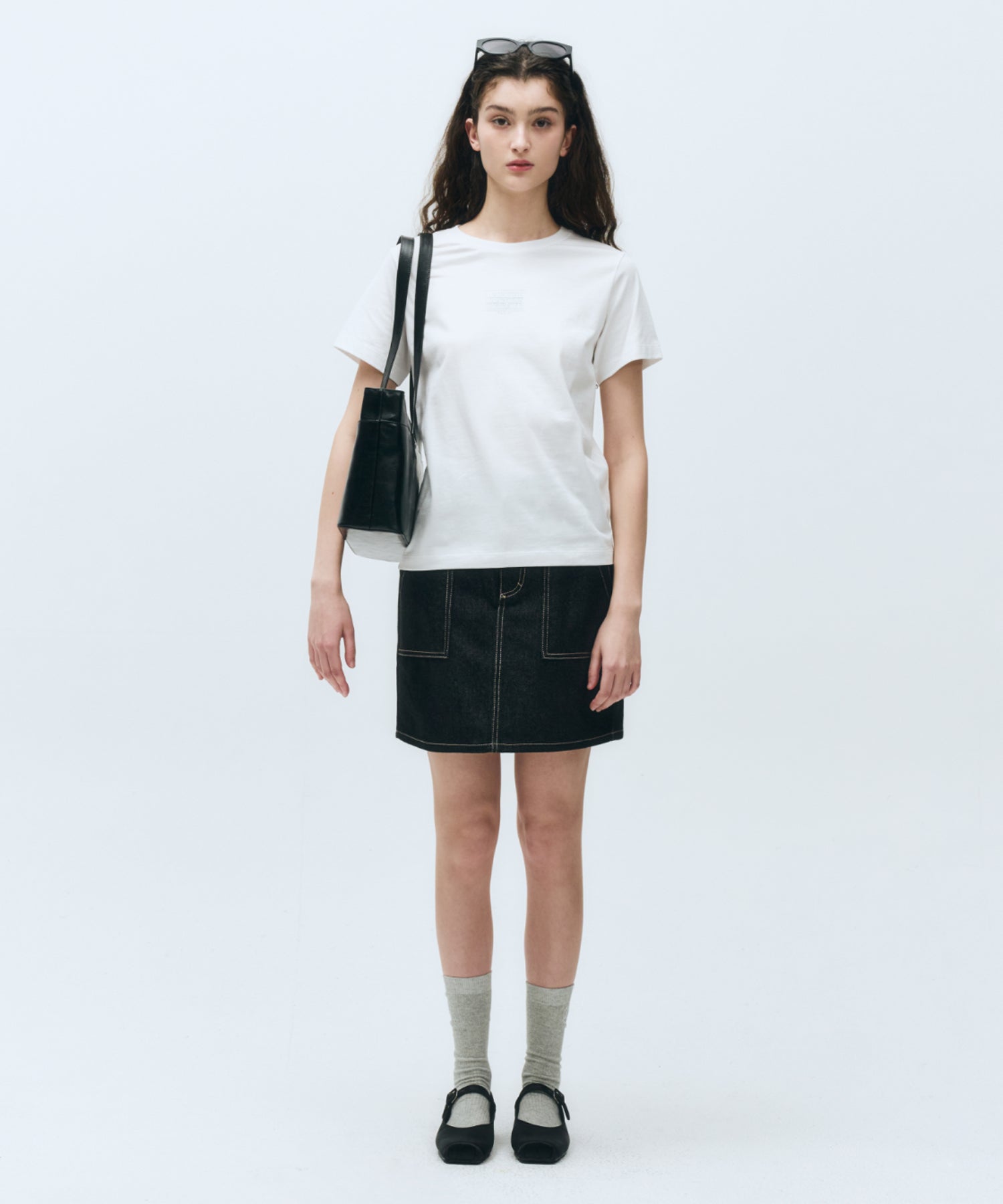 Marithe & Francois Girbaud - Small Classic Logo Tee (White) product image 3 | TRAB K-Fashion Australia