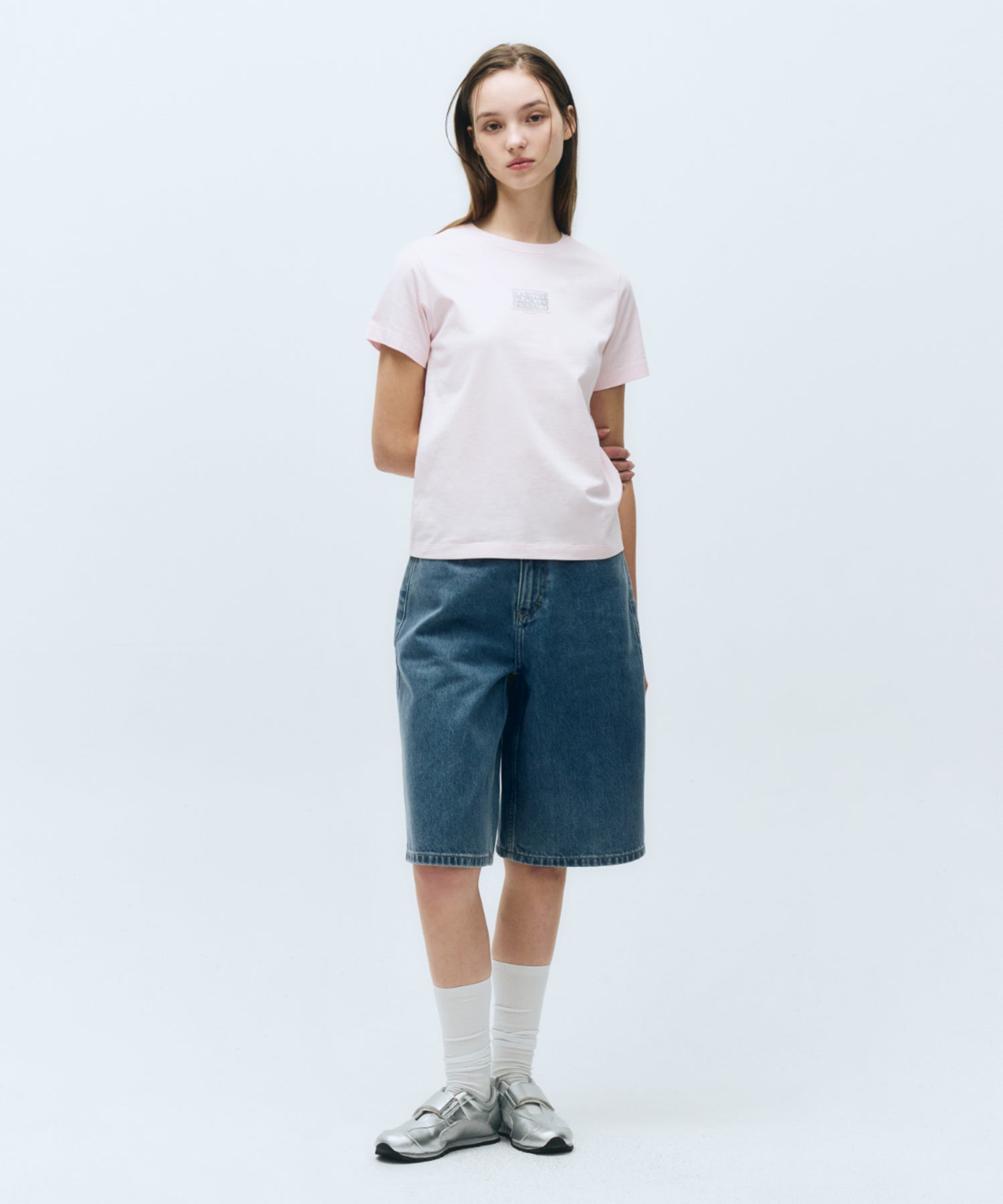 Marithe & Francois Girbaud - Small Classic Logo Tee (Light Pink) product image 3 | TRAB K-Fashion Australia
