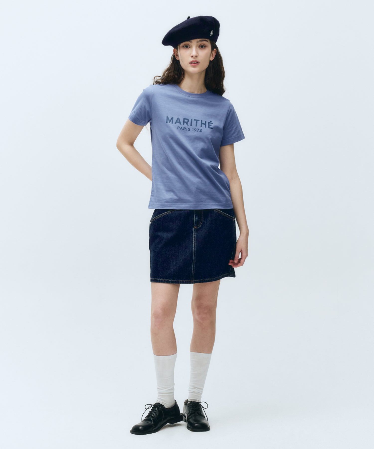 Marithe & Francois Girbaud - Regular Logo Tee (Blue) product image 4 | TRAB K-Fashion Australia