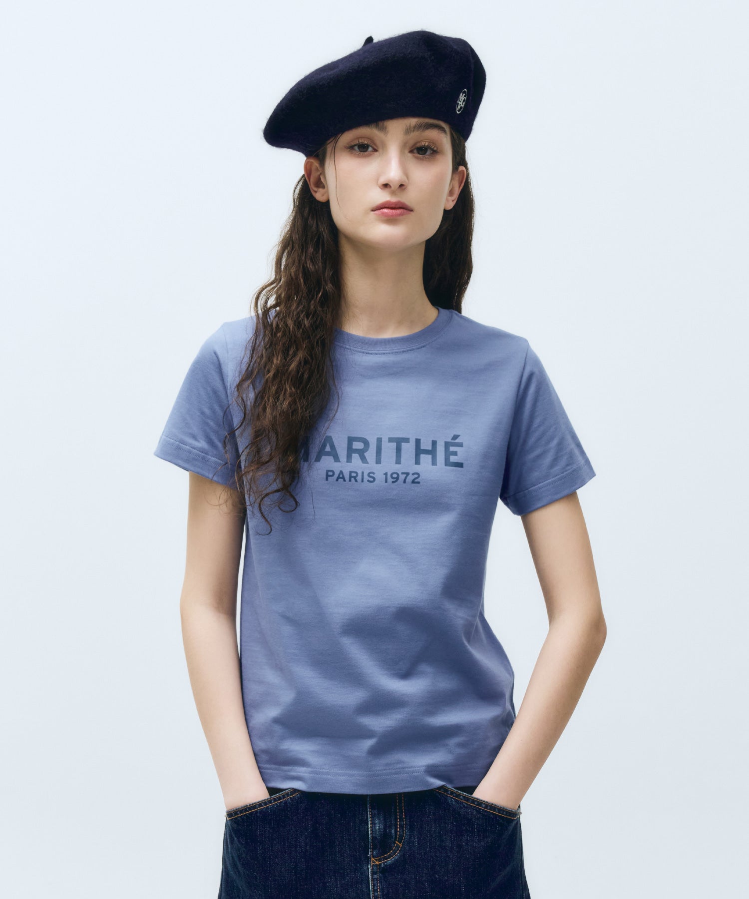 Marithe & Francois Girbaud - Regular Logo Tee (Blue) product image 1 | TRAB K-Fashion Australia
