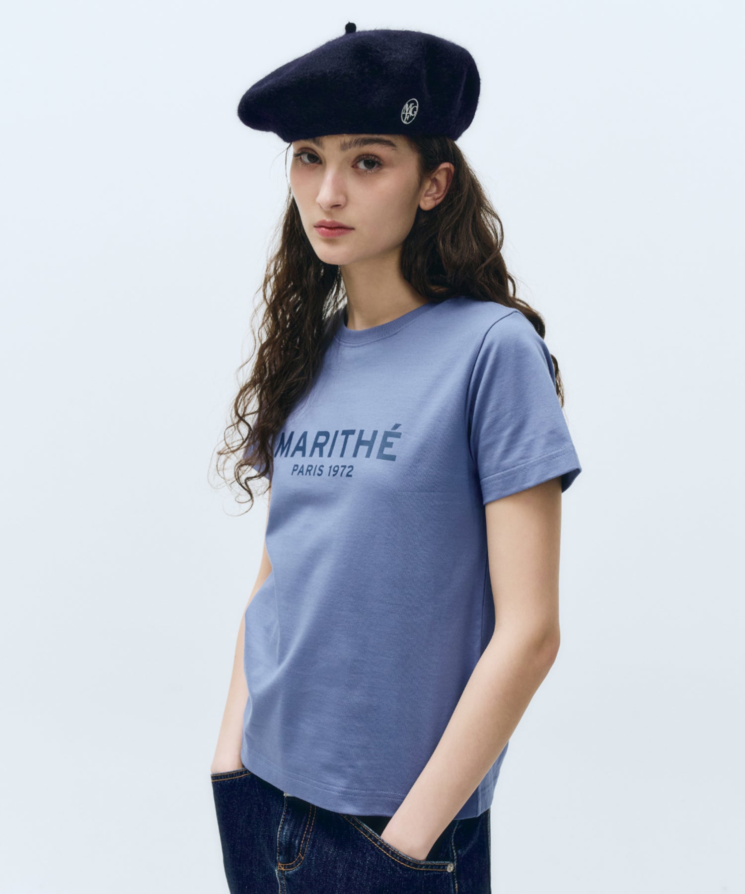 Marithe & Francois Girbaud - Regular Logo Tee (Blue) product image 2 | TRAB K-Fashion Australia