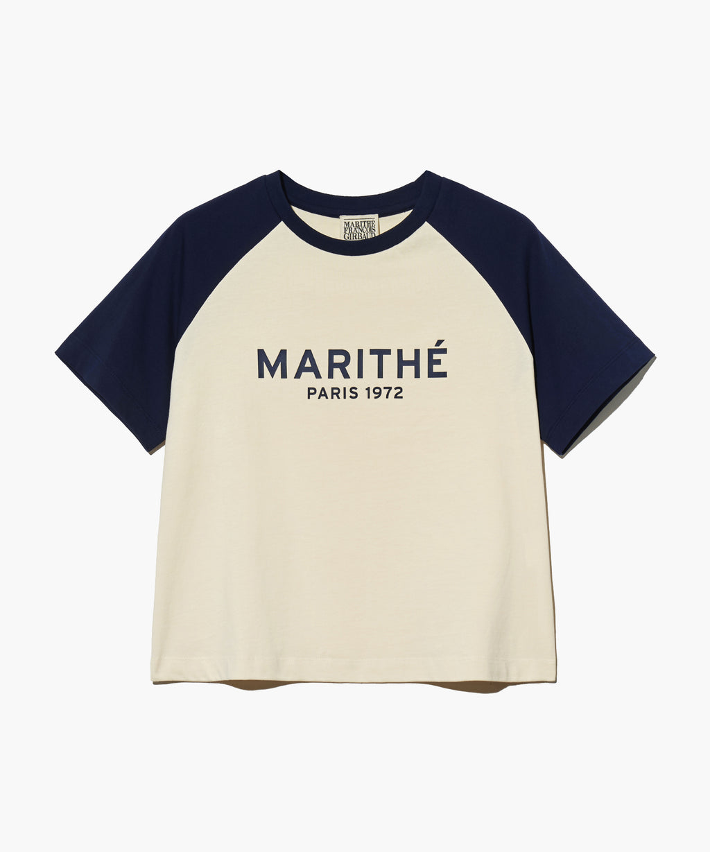 Marithe & Francois Girbaud - Regular Logo Raglan Crop Tee (Navy) product image 7 | TRAB K-Fashion Australia