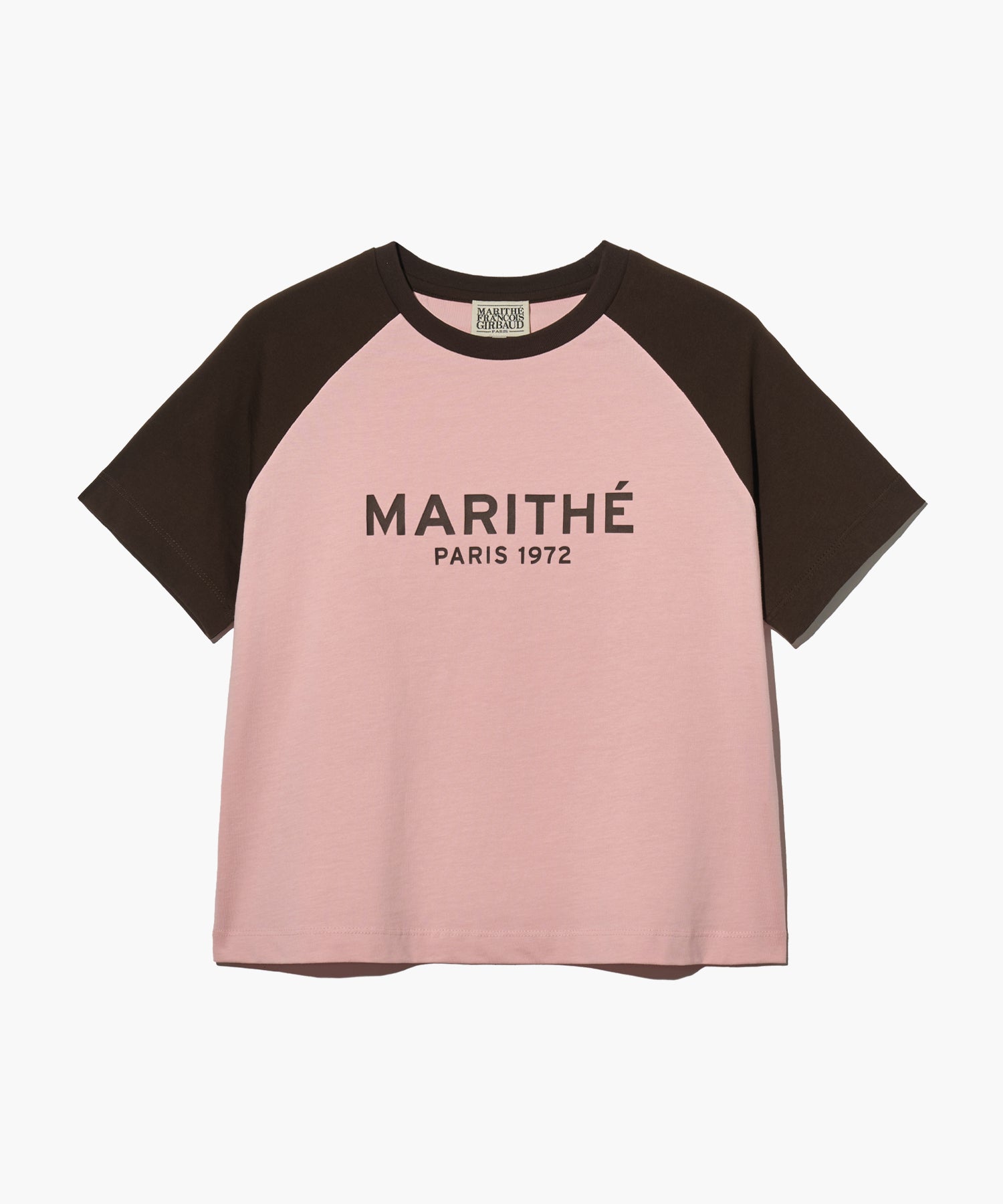 Marithe & Francois Girbaud - Regular Logo Raglan Crop Tee (Pink) product image 6 | TRAB K-Fashion Australia