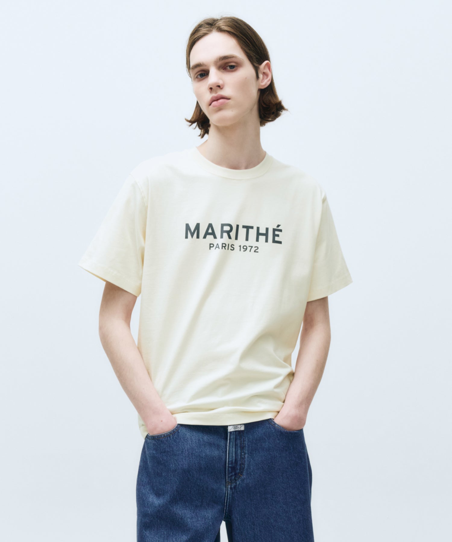 Marithe & Francois Girbaud - Regular Logo Tee (Cream) product image 2 | TRAB K-Fashion Australia