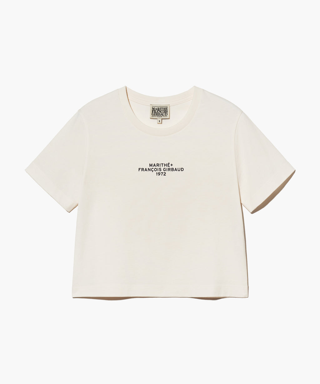 Marithe & Francois Girbaud - Lettering Crop Tee (Ivory) product image 7 | TRAB K-Fashion Australia