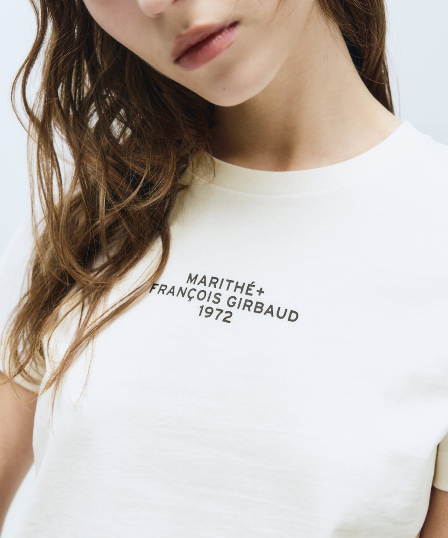 Marithe & Francois Girbaud - Lettering Crop Tee (Ivory) product image 3 | TRAB K-Fashion Australia