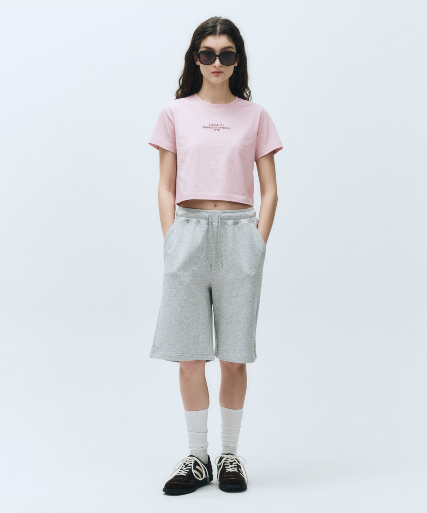 Marithe & Francois Girbaud - Lettering Crop Tee (Gray Pink) product image 4 | TRAB K-Fashion Australia